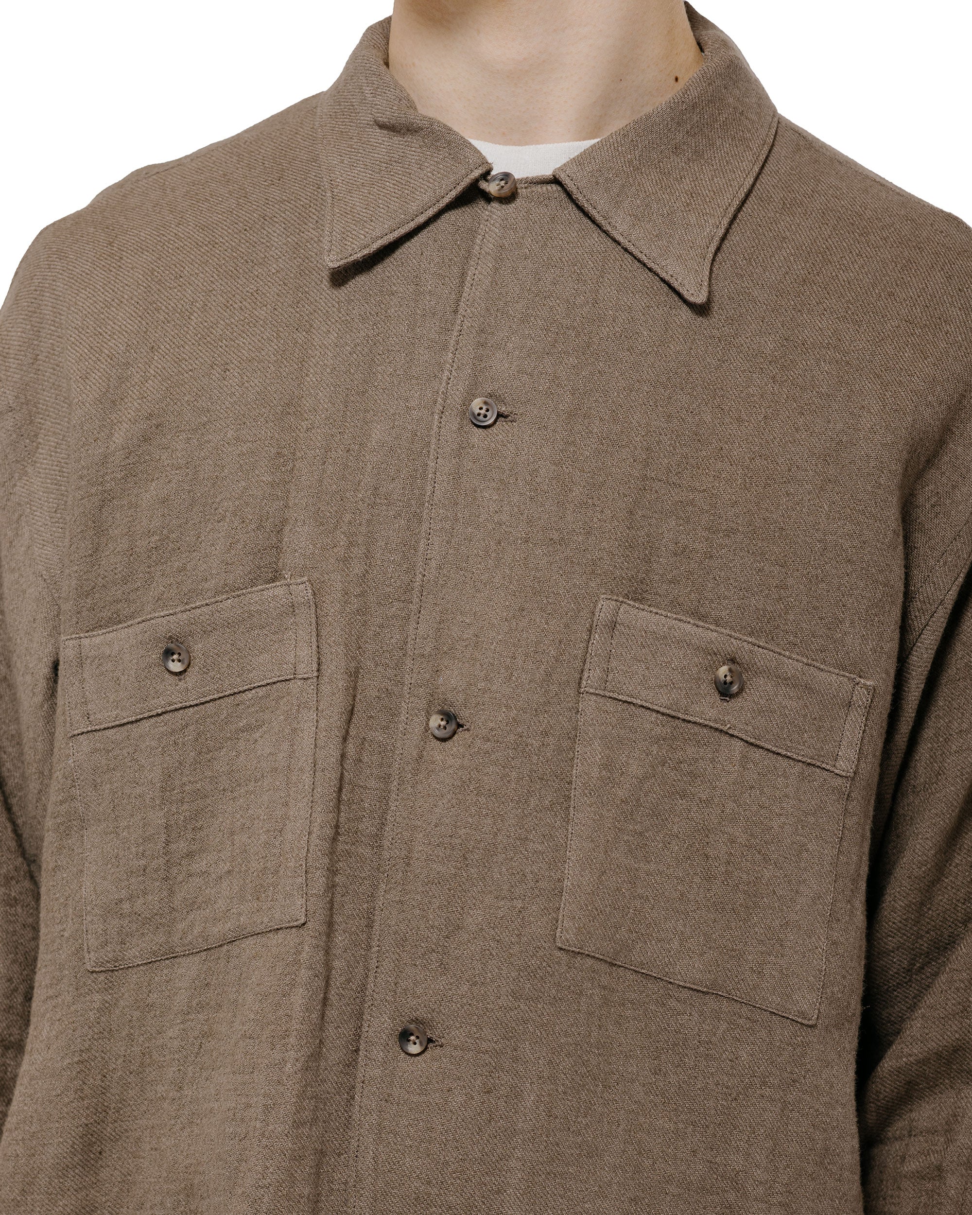 Old Joe Gathered Waist Marlboro Shirts Long Sleeve Dune - Image 3