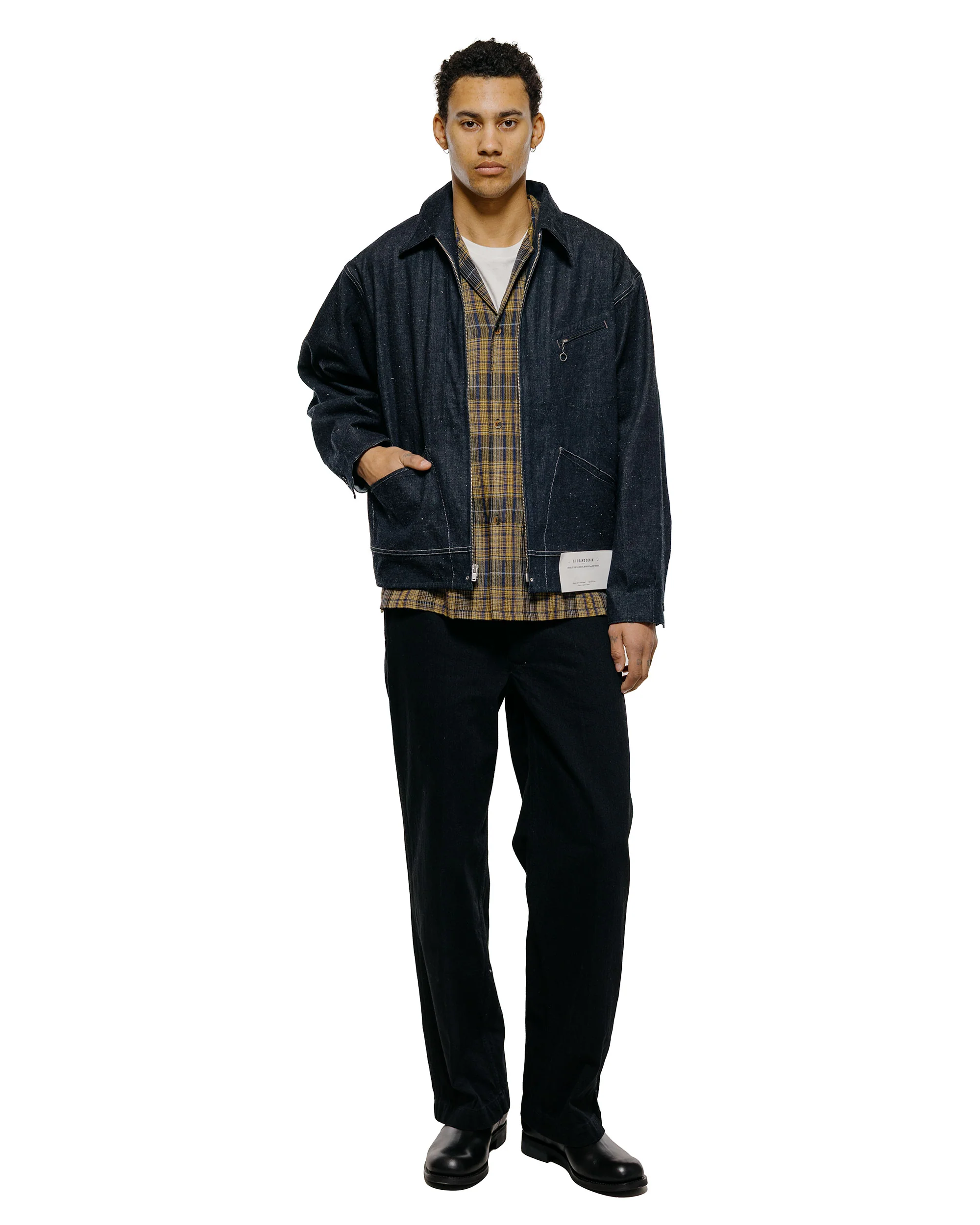 Old Joe Erwin Zip Jacket Indigo - Image 4
