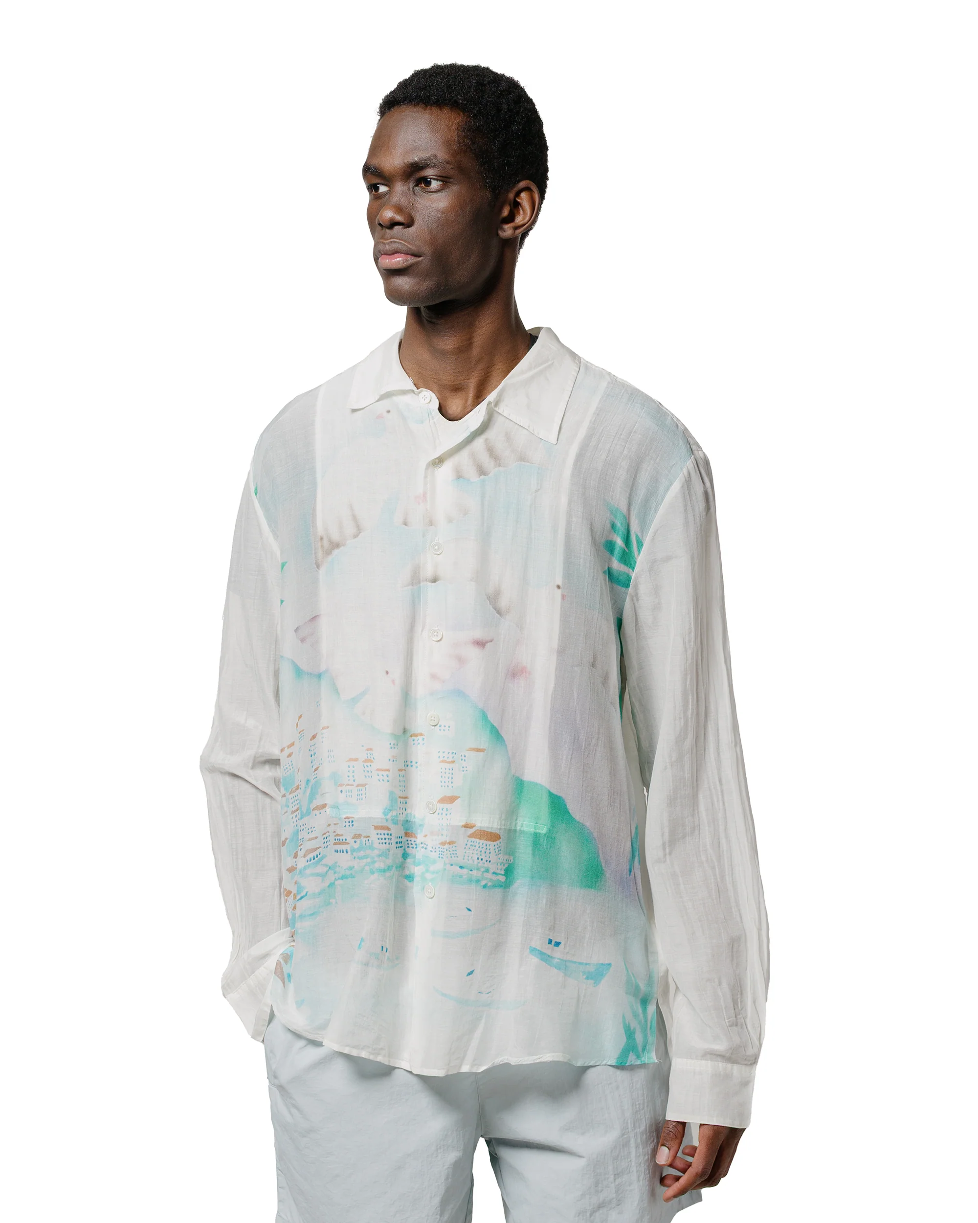 Our Legacy Adorn Shirt Sea View Print Cotton Silk - Image 2