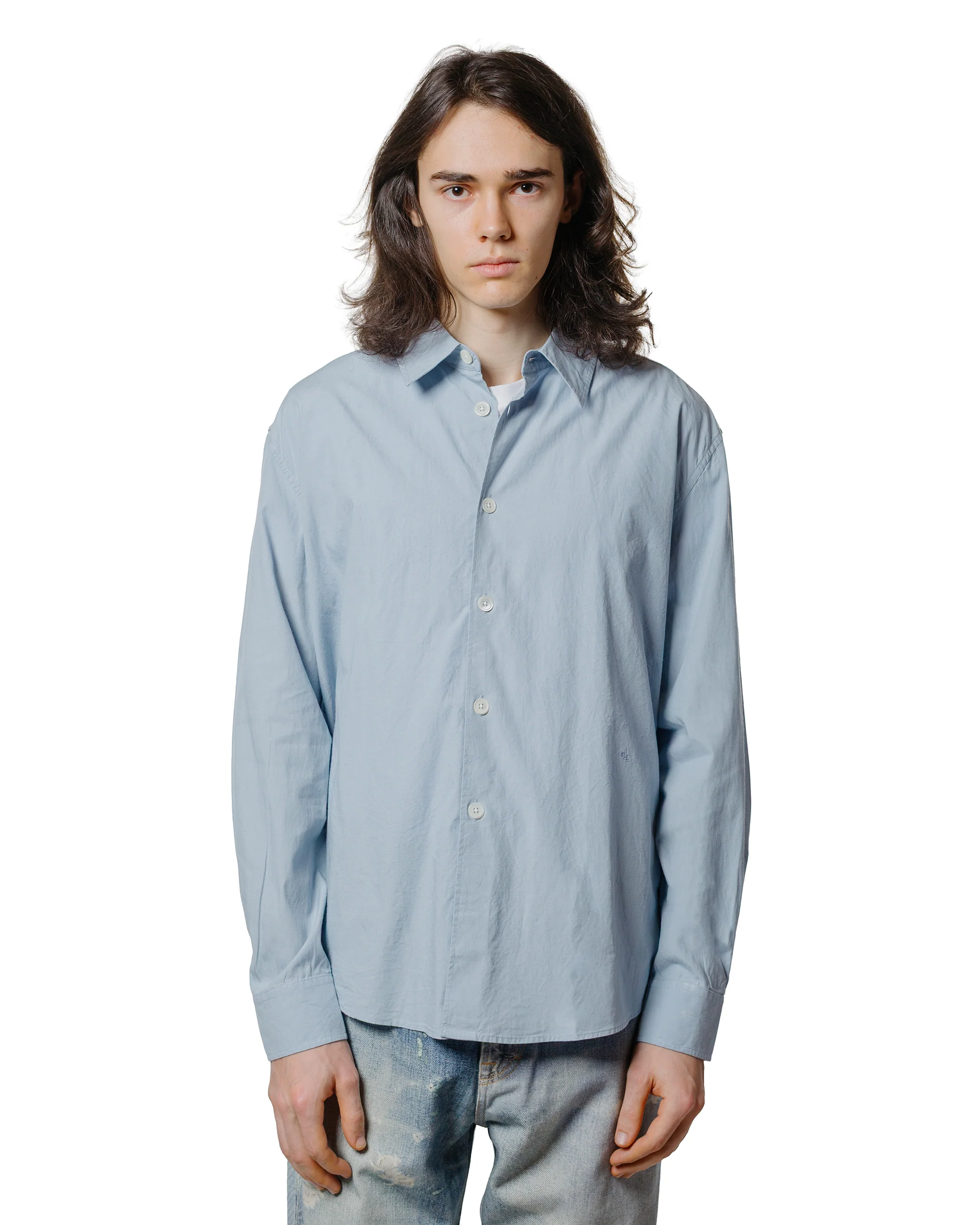 Our Legacy Beyond Shirt Powder Blue Liquid Poplin - Image 2