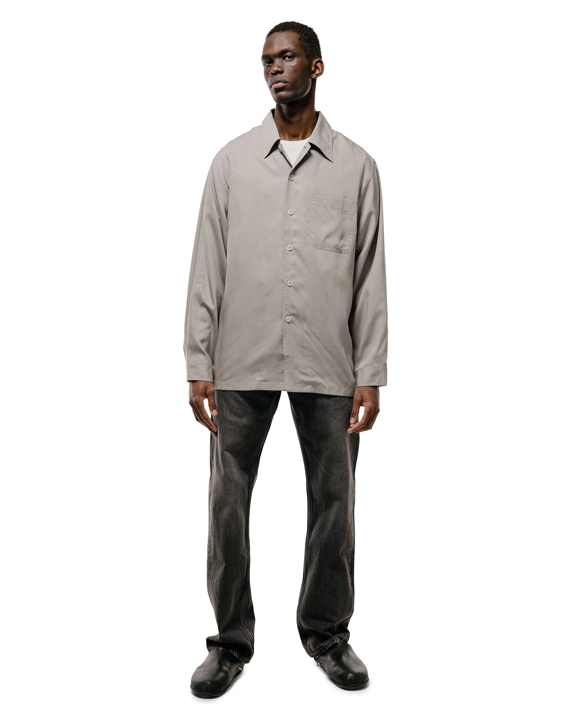 Our Legacy Every Shirt Willow Grey Softflow Tencel - Image 5
