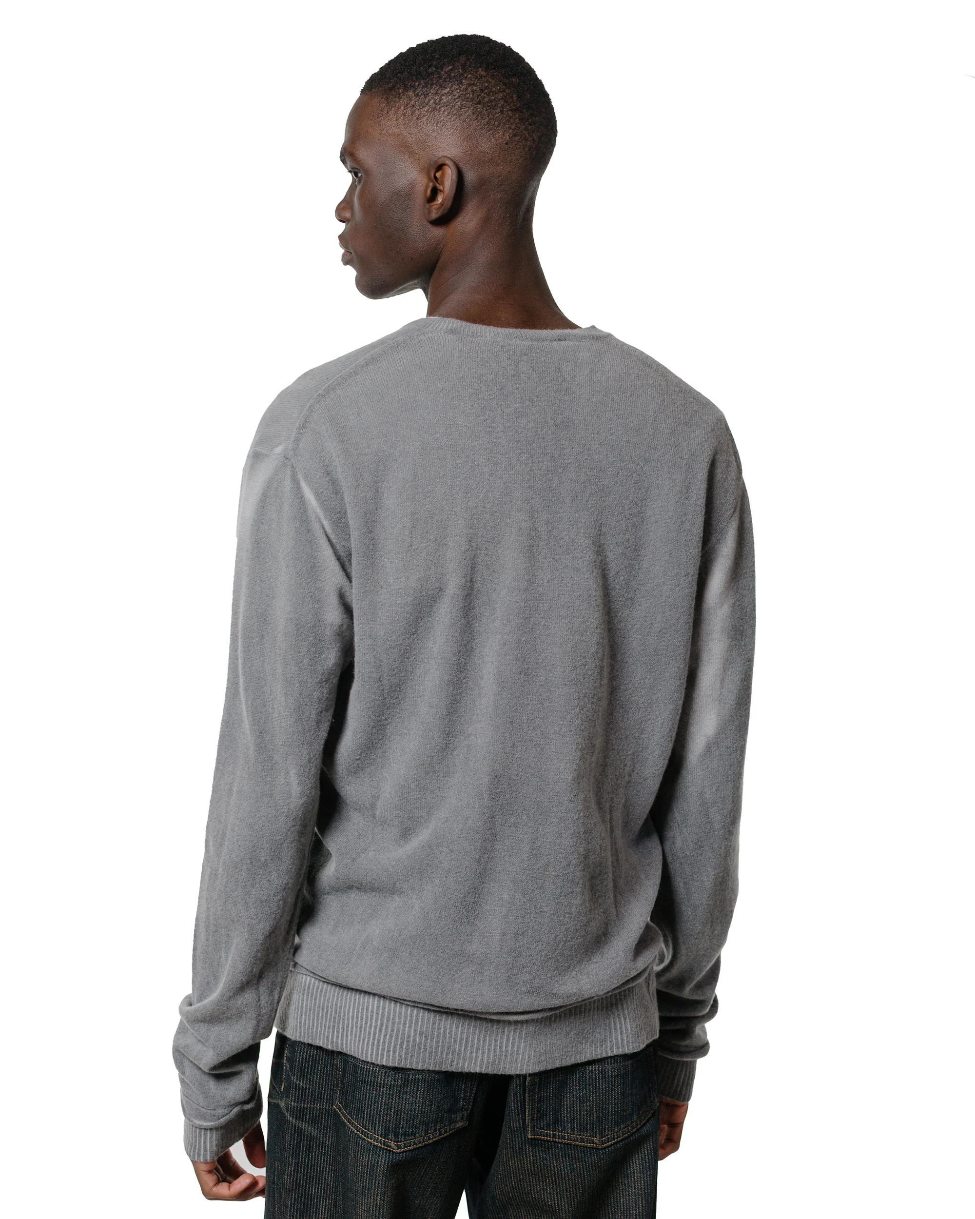 Our Legacy Parallel V-Neck Grey Spray Dye Cherub Wool - Image 3