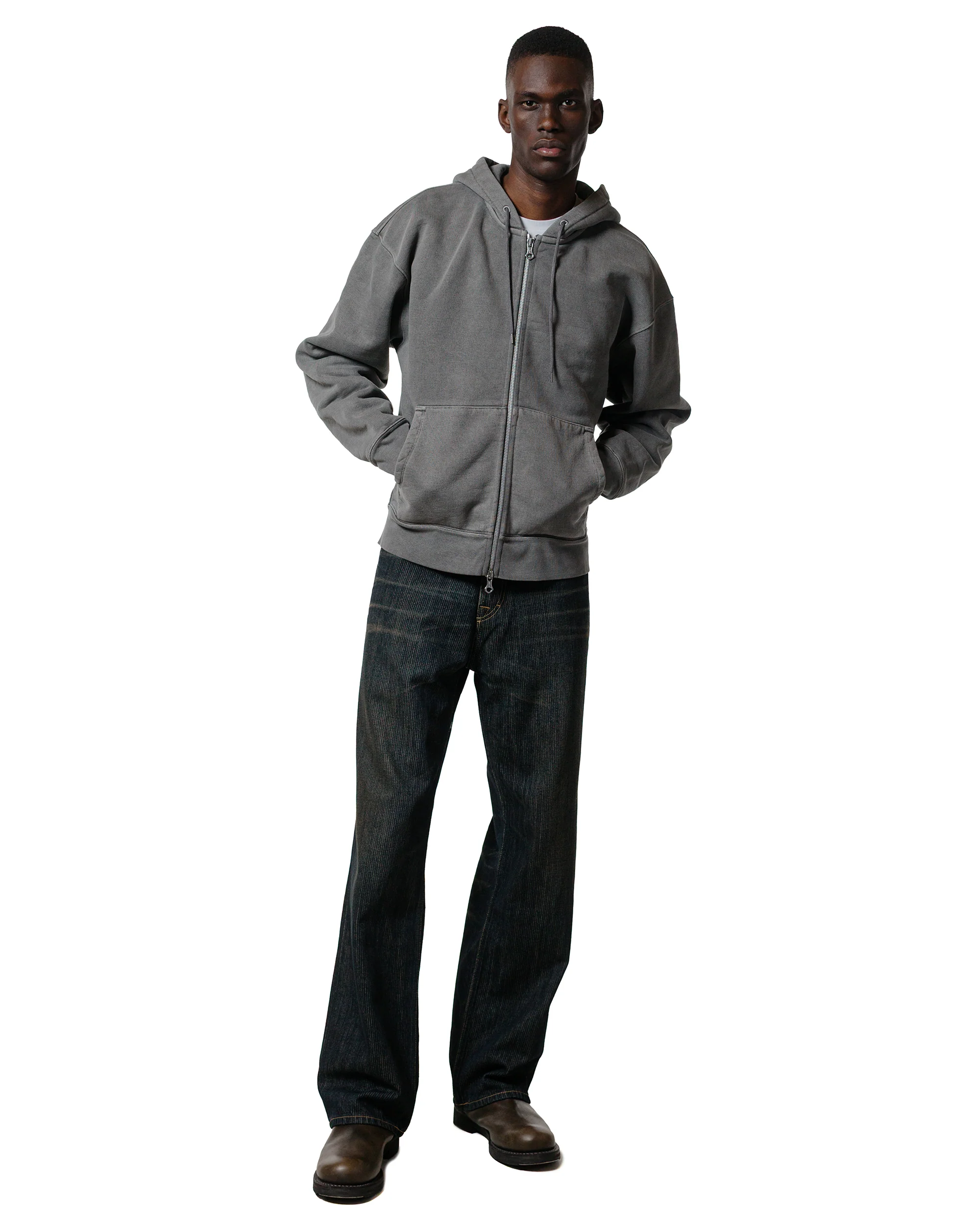 Our Legacy Rascal Hood Worn Black Hefty Fleece - Image 4