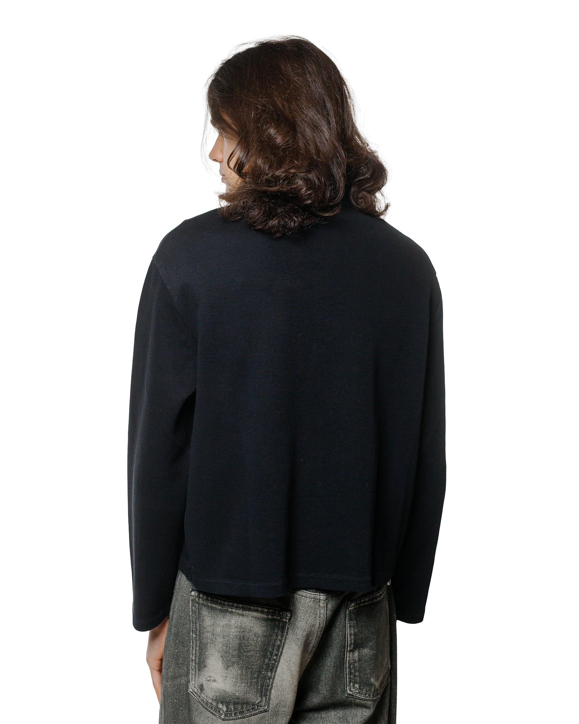Our Legacy Shrunken Full Zip Black Athletic Rib - Image 3