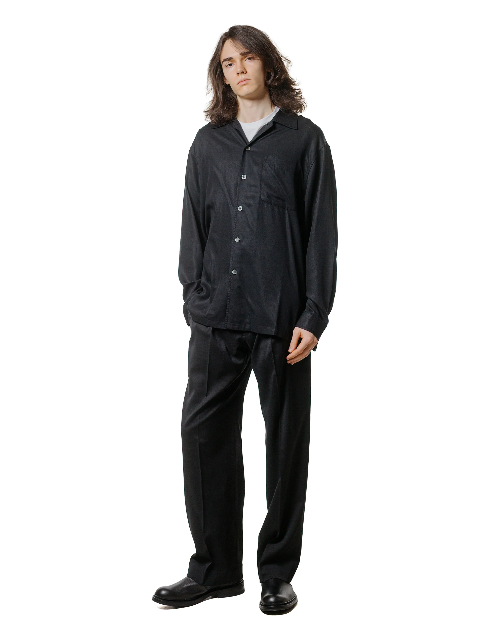 Our Legacy Slack Trouser Black Worsted Wool - Image 4