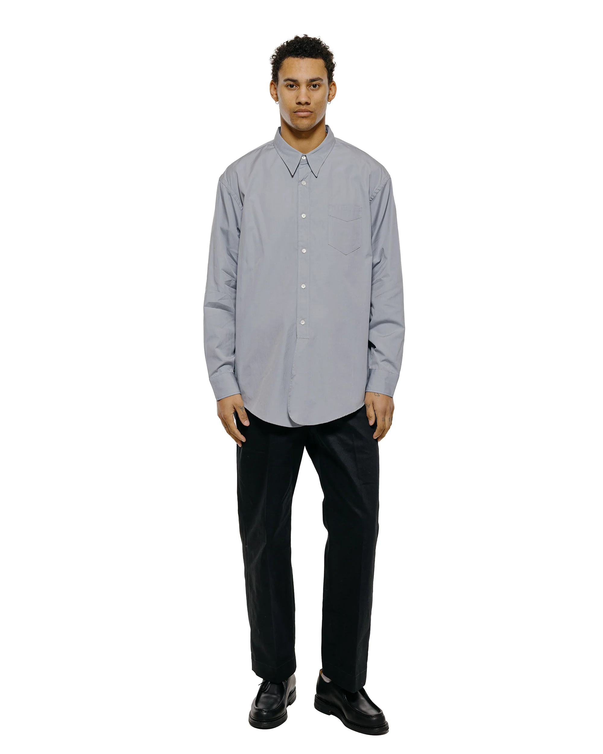 Phigvel Classic Long Dress Shirt Old Sax - Image 4