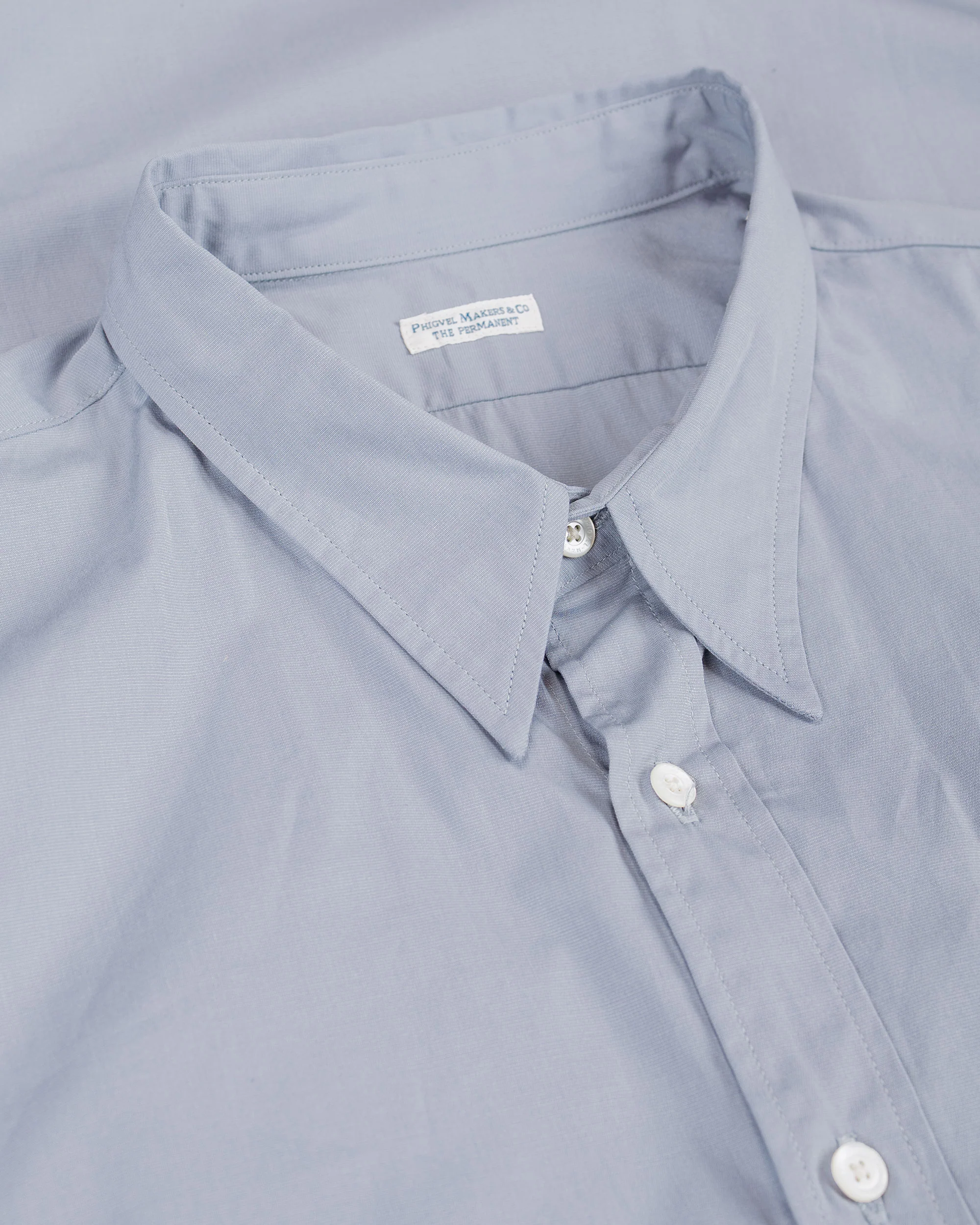 Phigvel Classic Long Dress Shirt Old Sax - Image 5