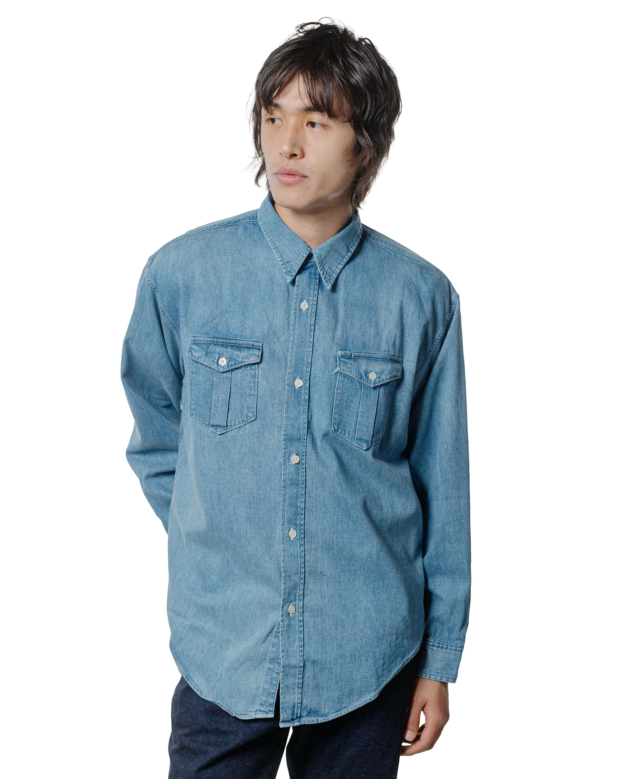 Phigvel Denim Workaday Shirt Indigo (Fade) - Image 2