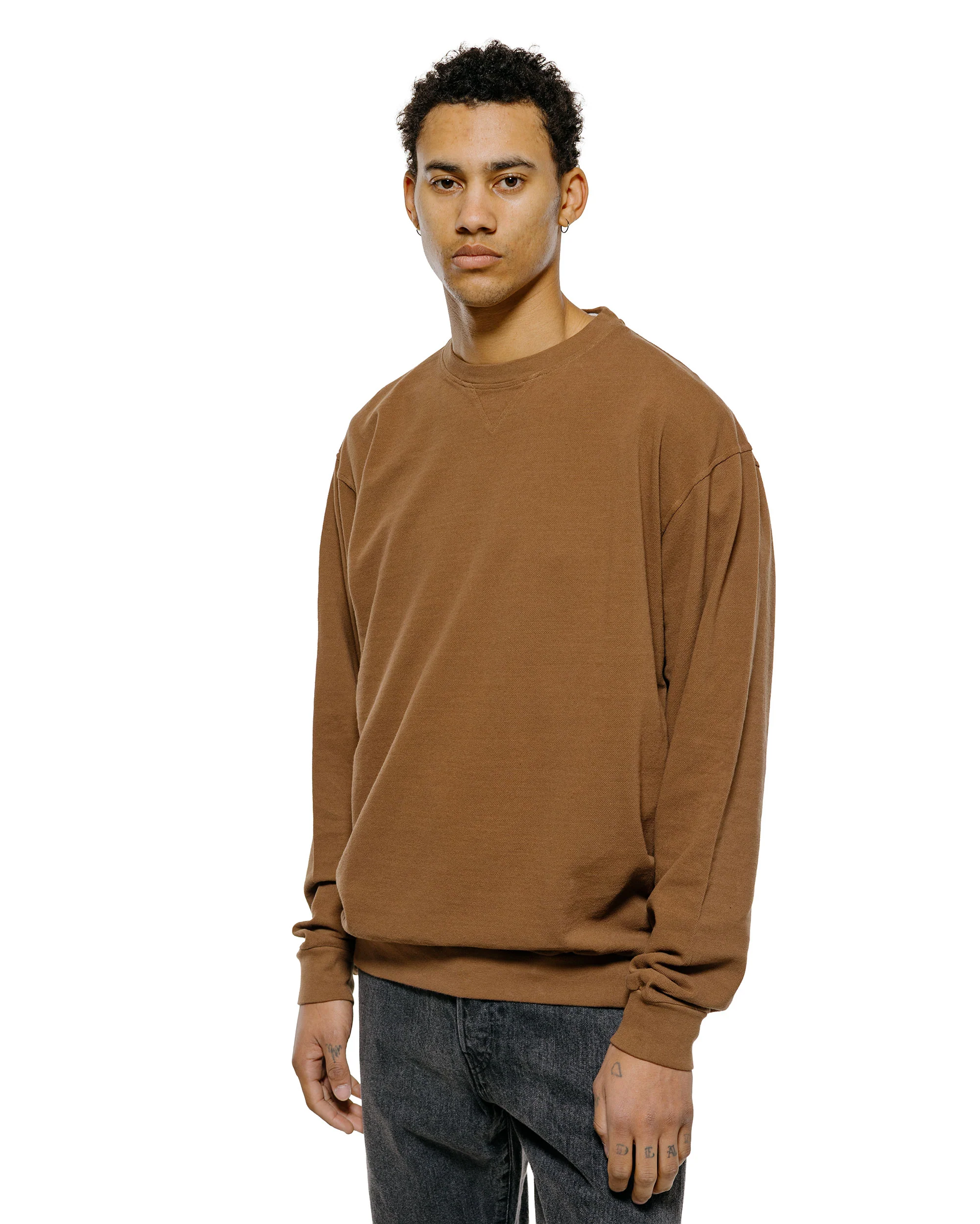 Phigvel Seed Stitch Sleeve LS Smoke Brown - Image 2