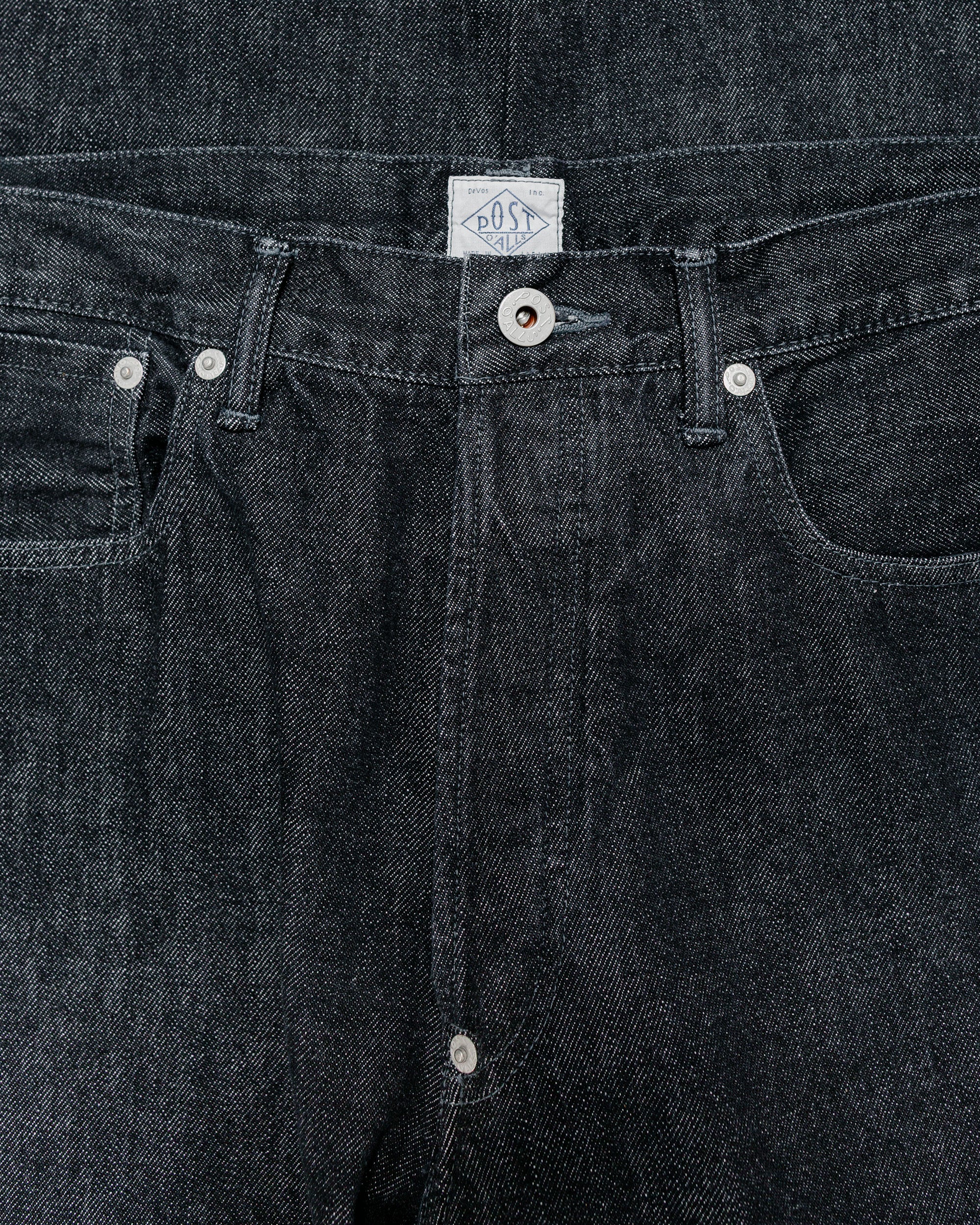 Post O'Alls No.10 Five Pocket 12.oz Denim Black Deep Wash - Image 5