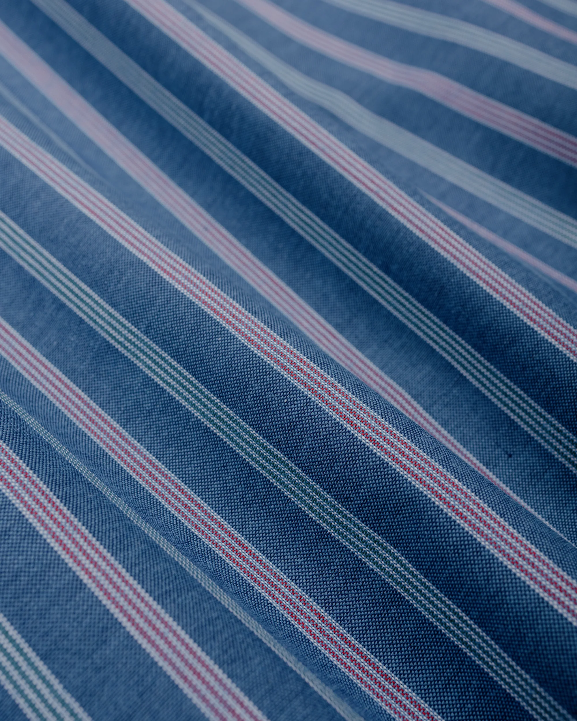 Randy's Garments 3-Pocket Work Shirt Cotton Stripe Jacquard Oxford Cloth Blue - Image 6