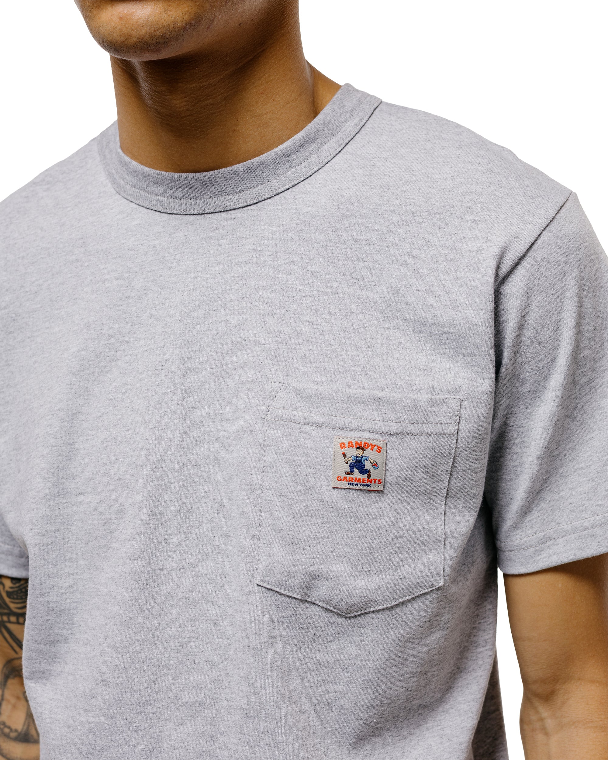 Randy's Garments Pocket Tee Heather Gray - Image 3
