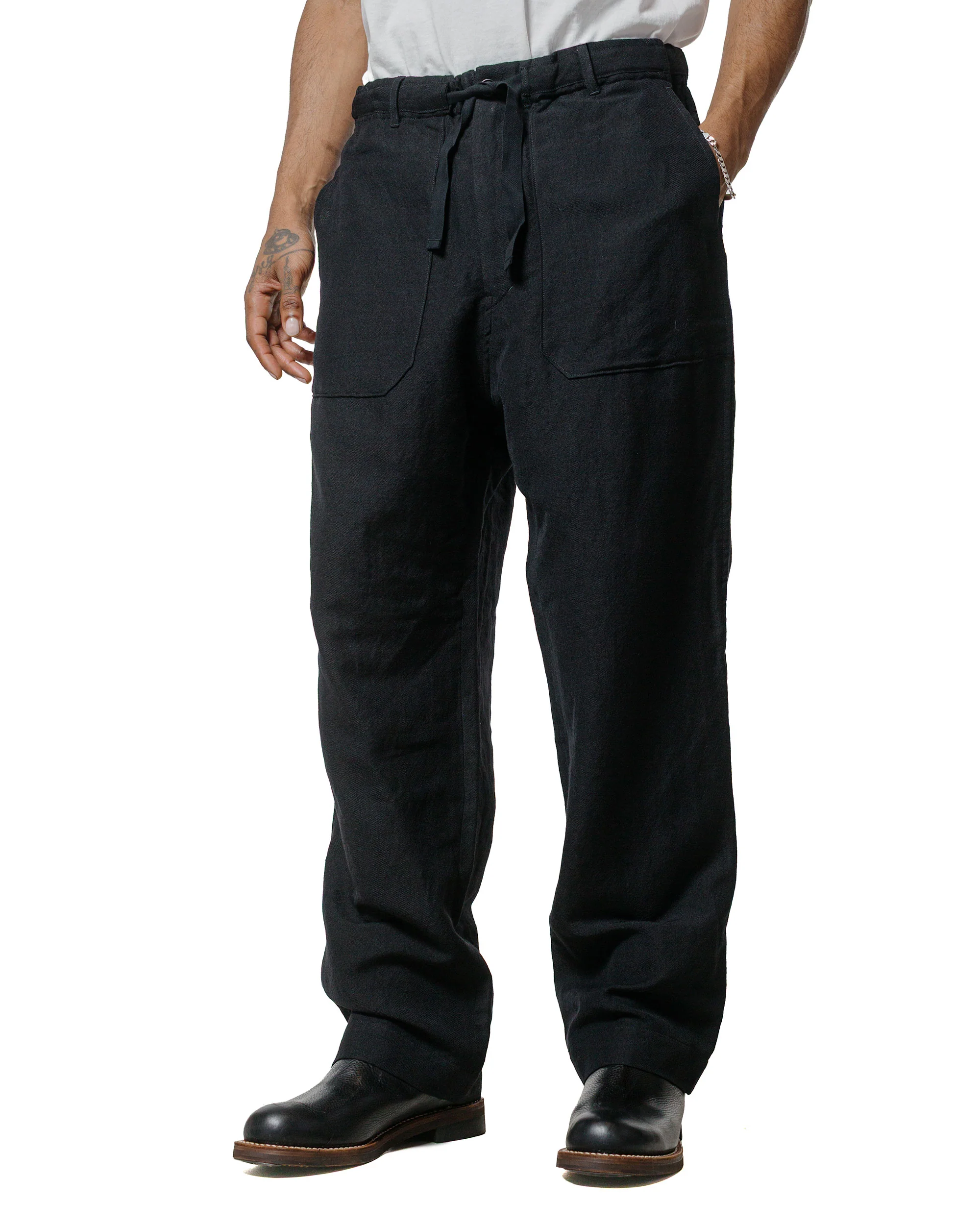 Sage de Cret Serge Wide Baker Pants Black - Image 2