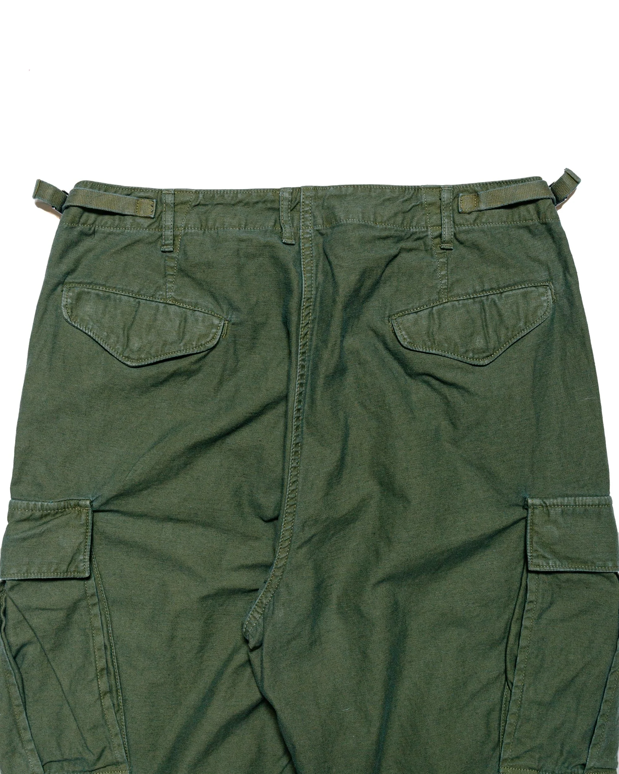 Sage de Cret Lost & Found Cotton/Linen Back Satin Cargo Trouser Olive - Image 5
