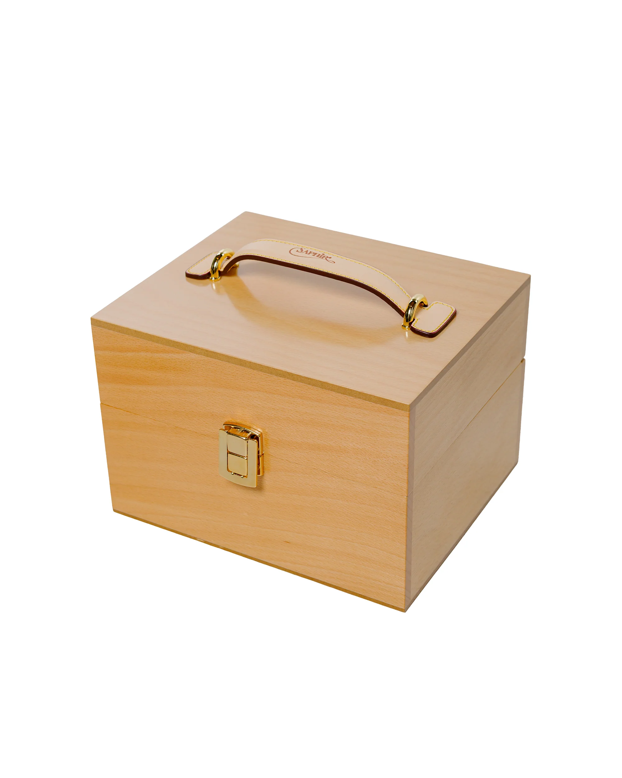 Saphir Groom Box Beech Wood Vegetal Leather - Image 4