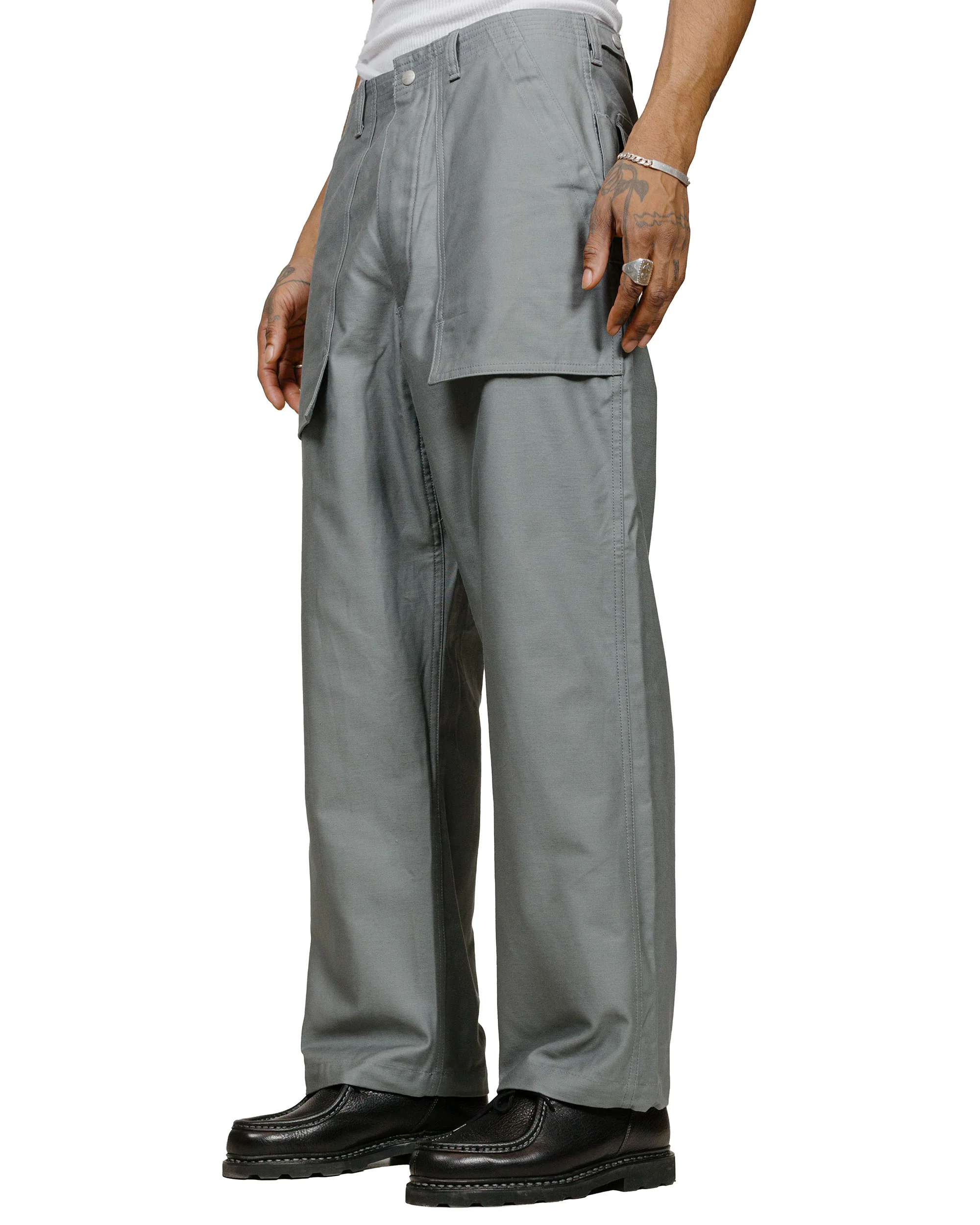 Sassafras F.S Cultivator Pants Back Satin Gray - Image 2