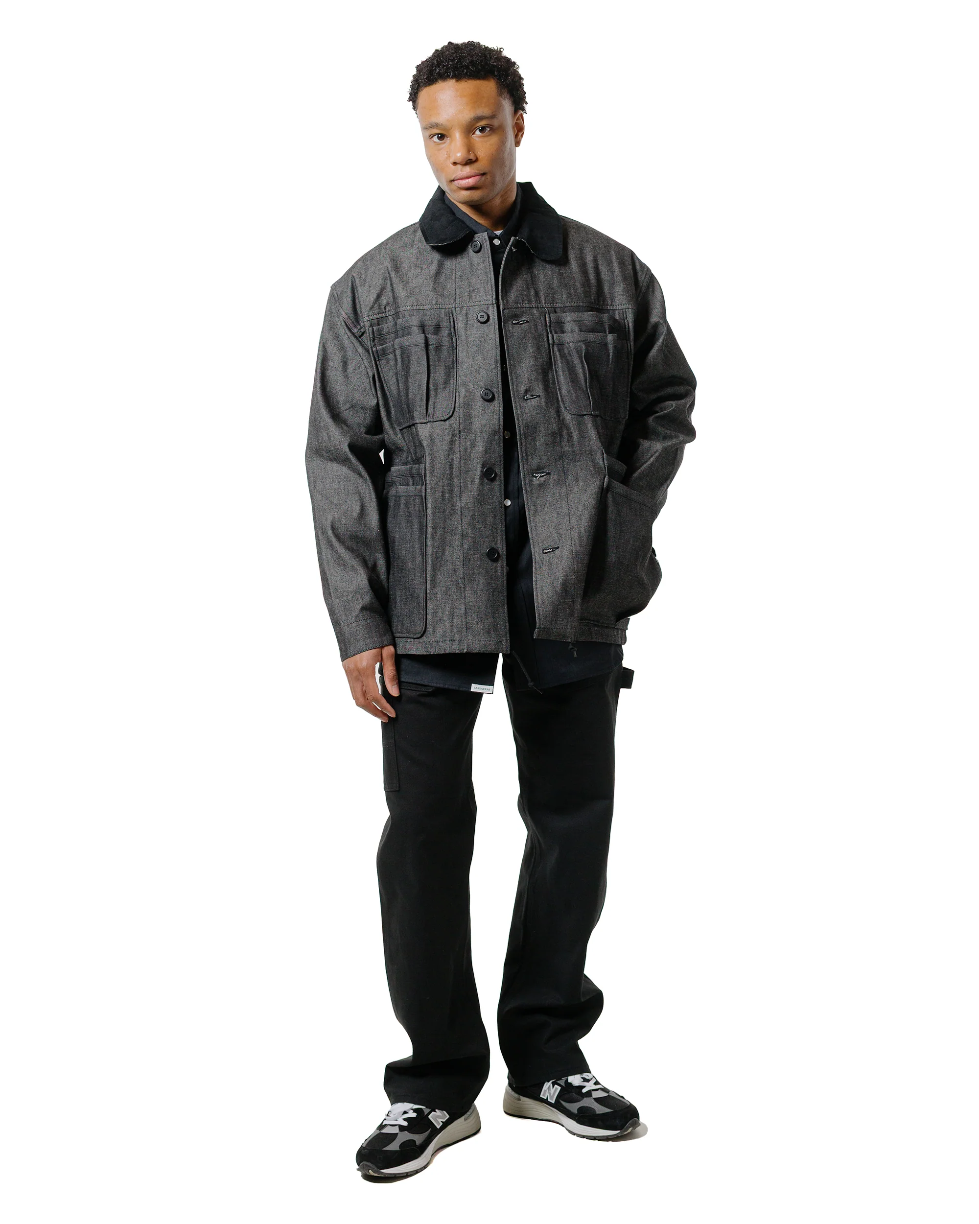 Sassafras Fall Leaf Gardener Pants Selvedge Duck Black - Image 4