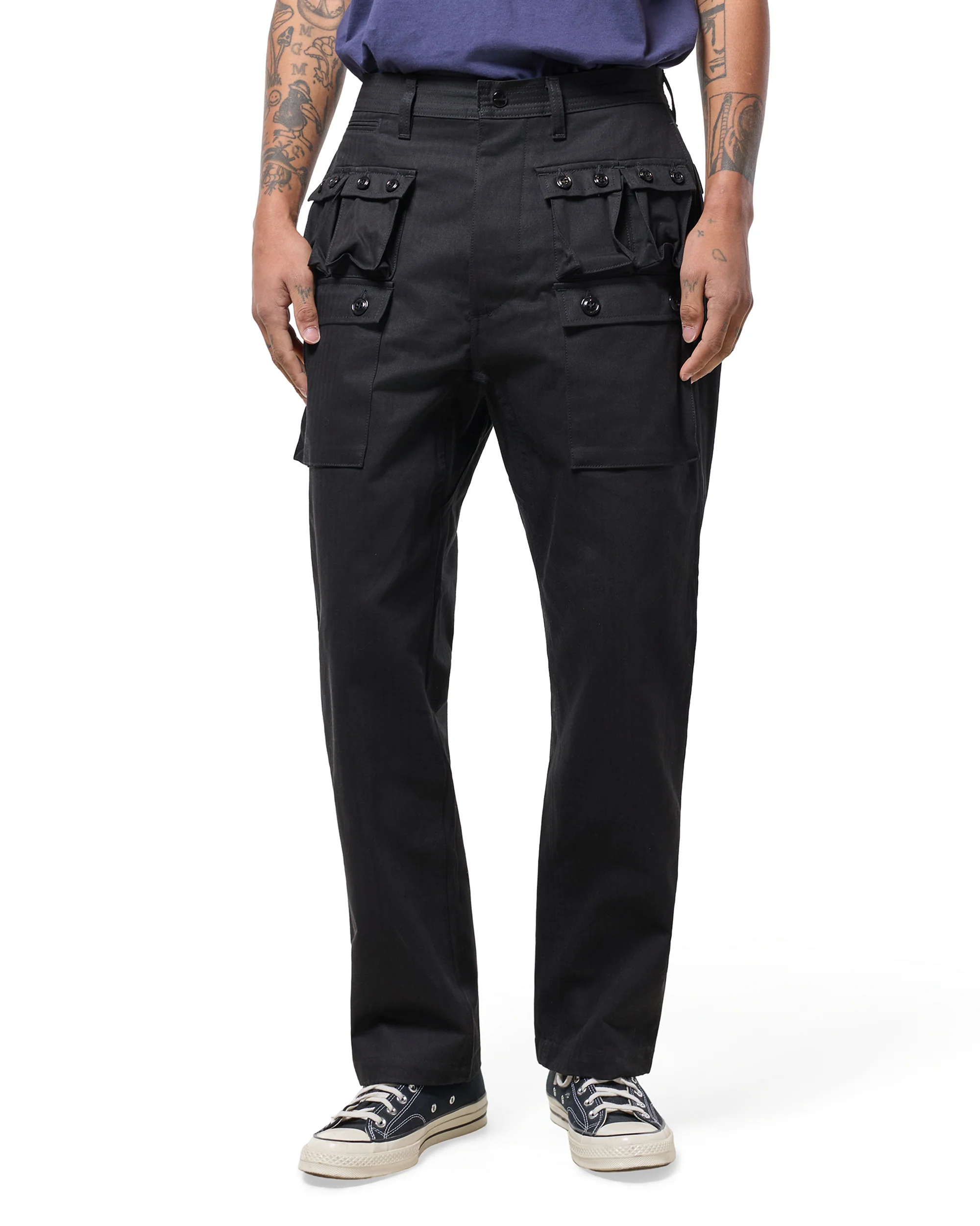 Sassafras G.D.U. Pants Herringbone Twill Black - Image 2