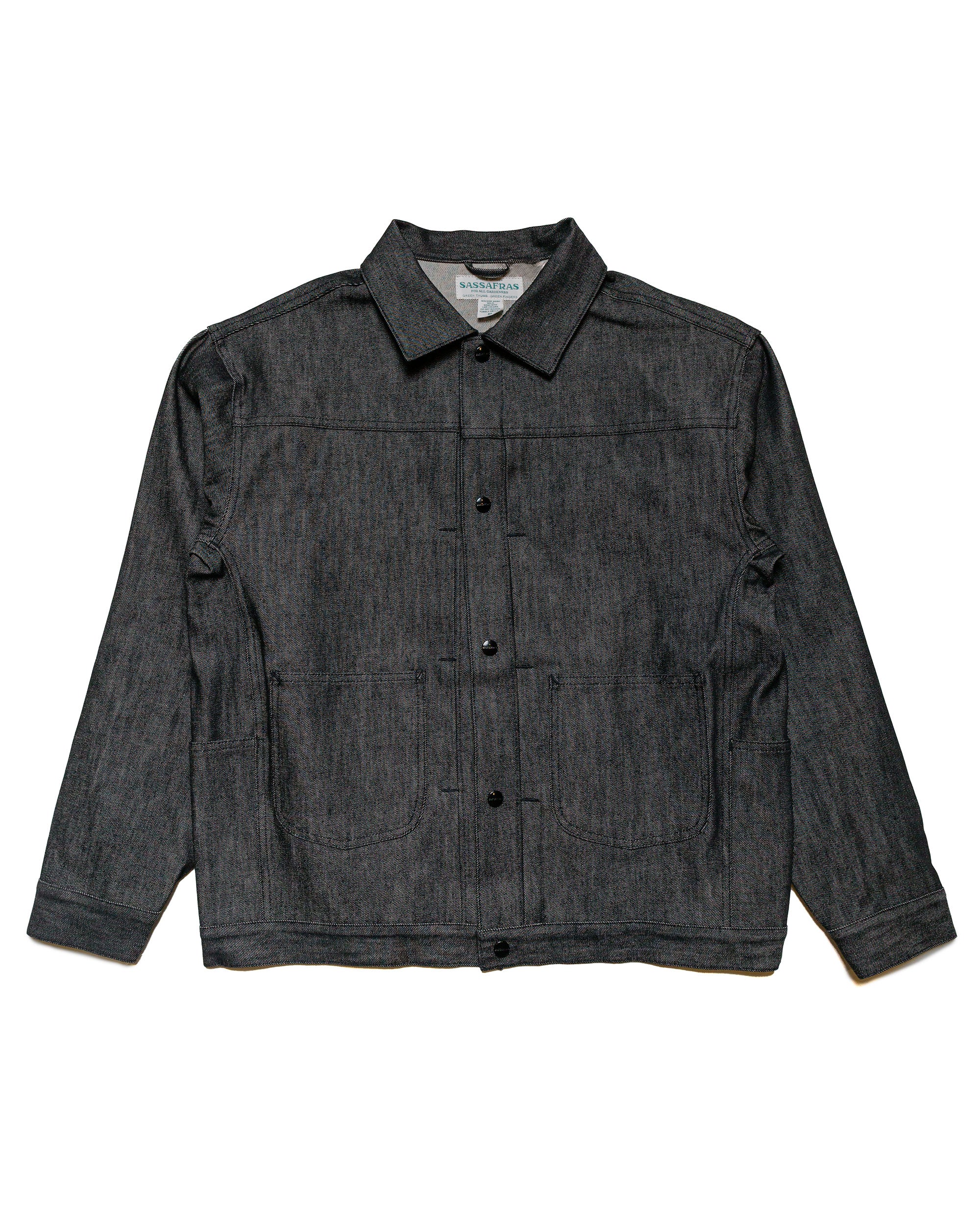 Sassafras Gardeners Jacket 13oz Slab Denim Black