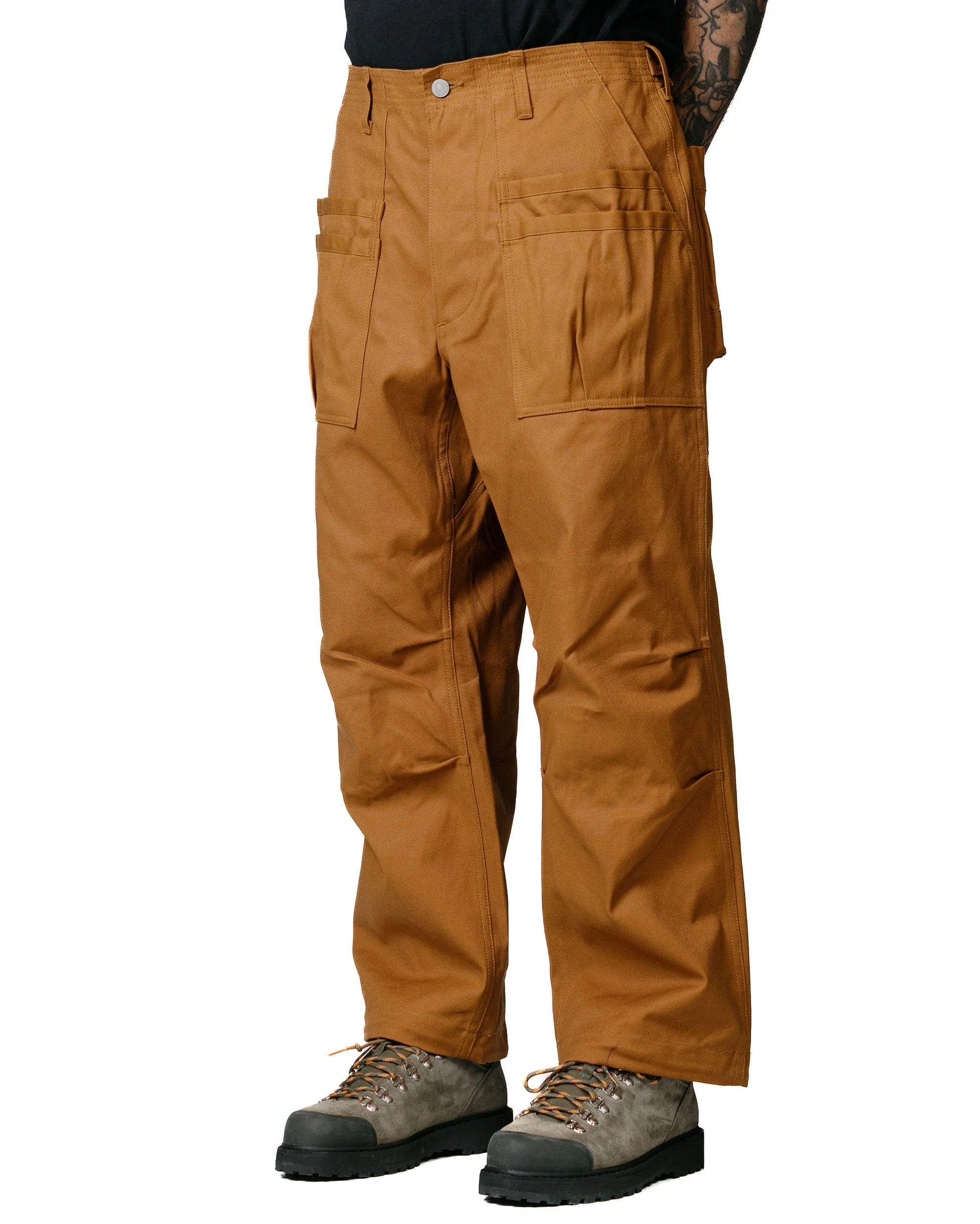 Sassafras Overgrown Fatigue Pants Selvedge Duck Brown - Image 2