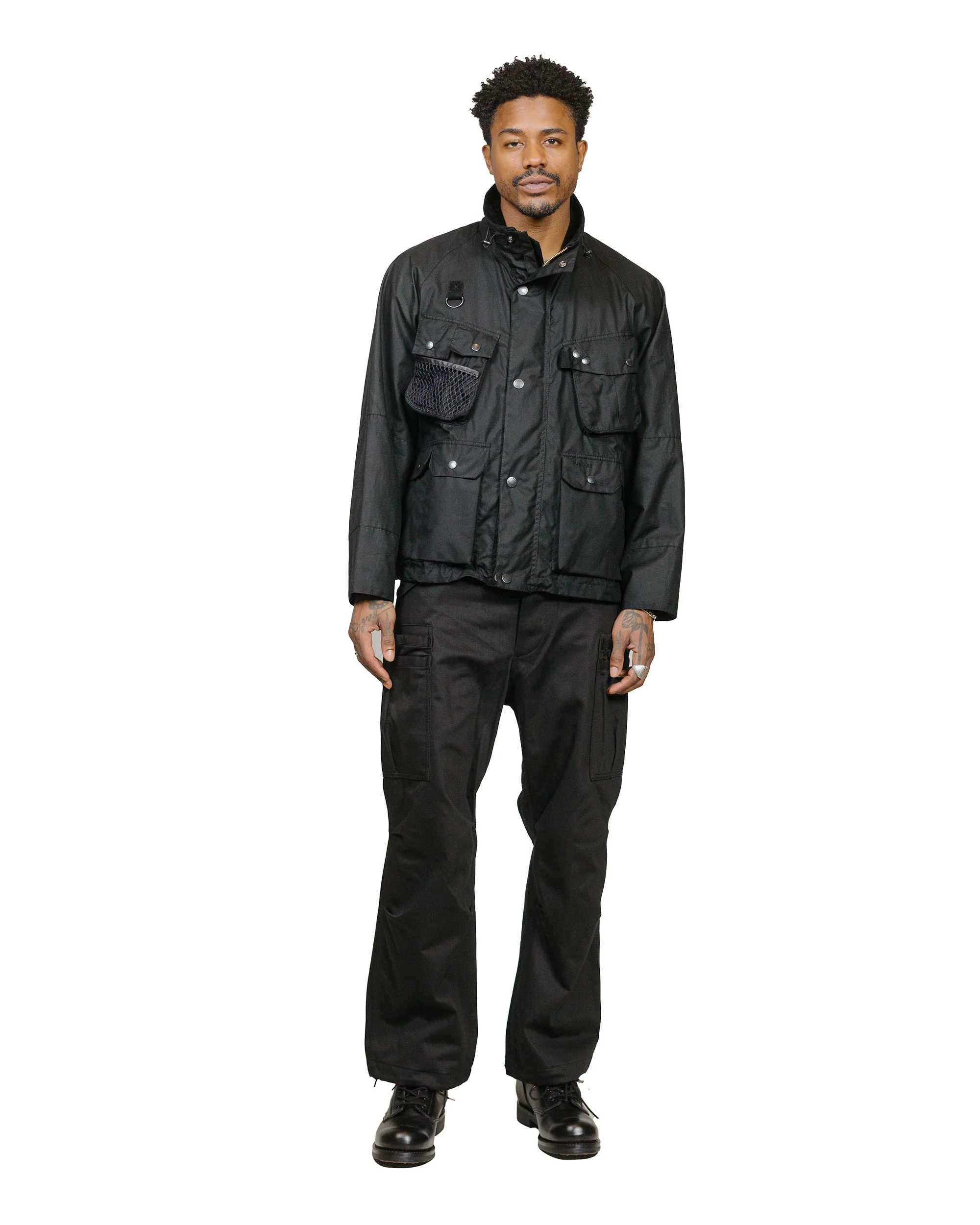 Sassafras Overgrown Pants Military Satin Black - Image 4