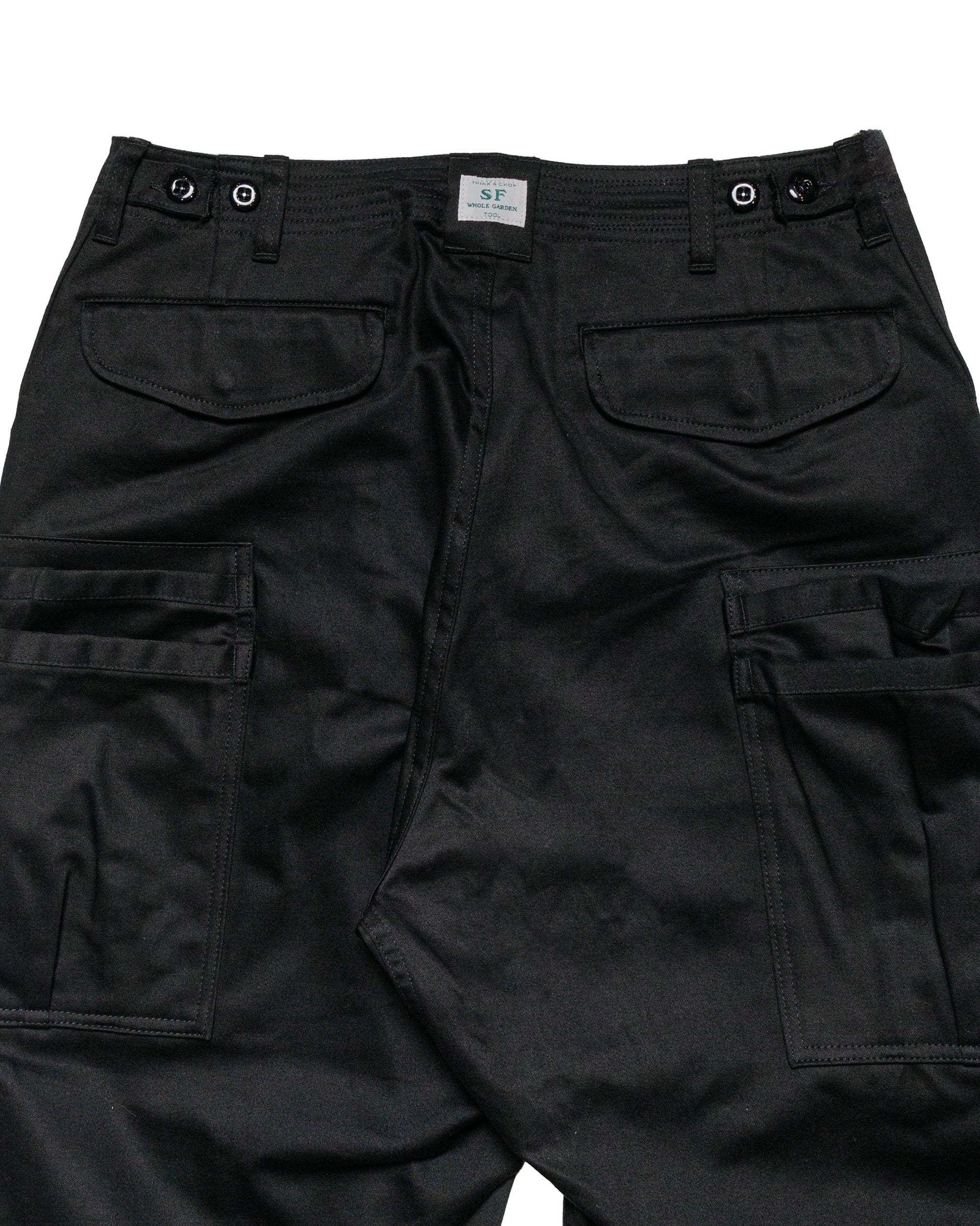 Sassafras Overgrown Pants Military Satin Black - Image 5