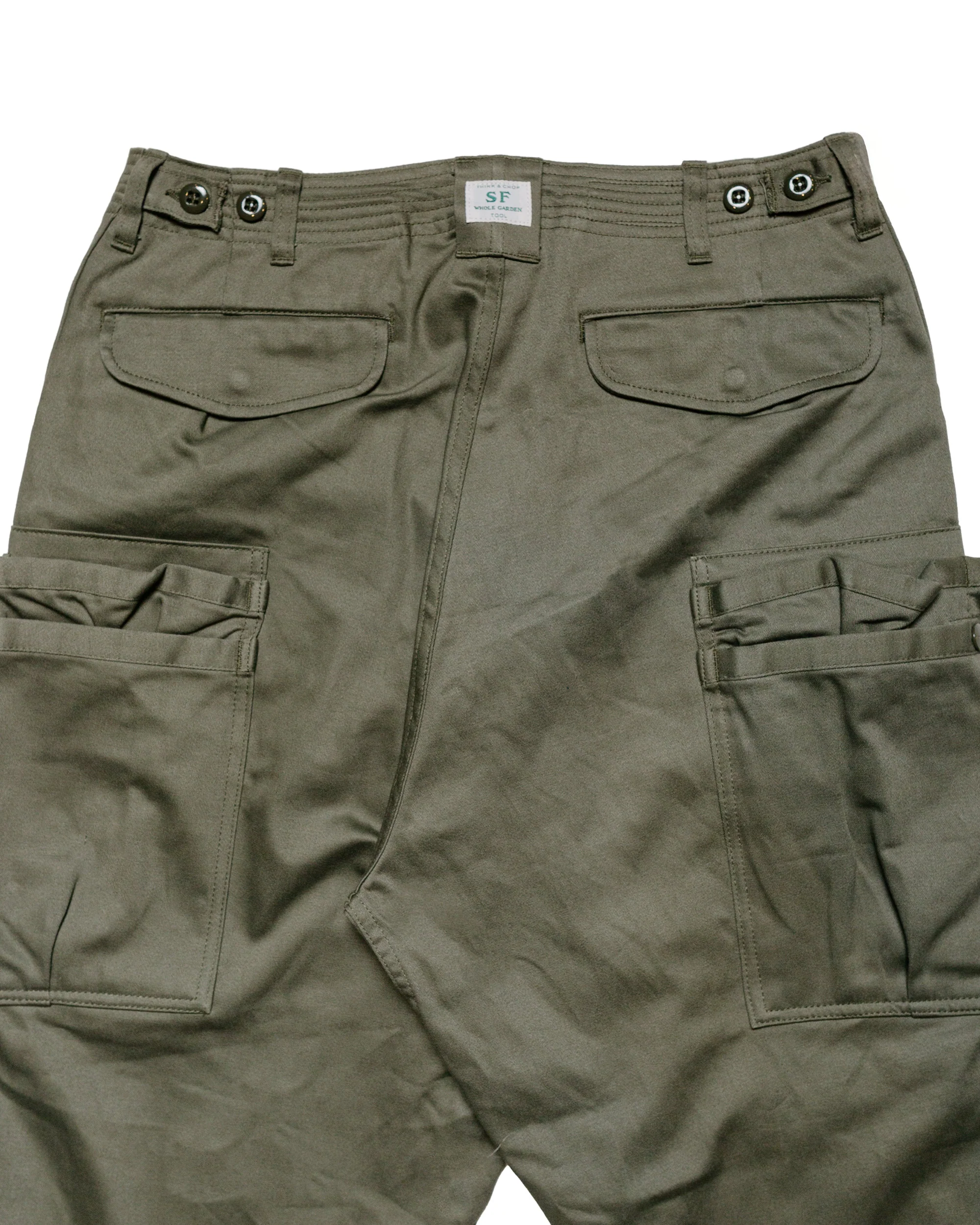 Sassafras Overgrown Pants Military Satin Olive - Image 5