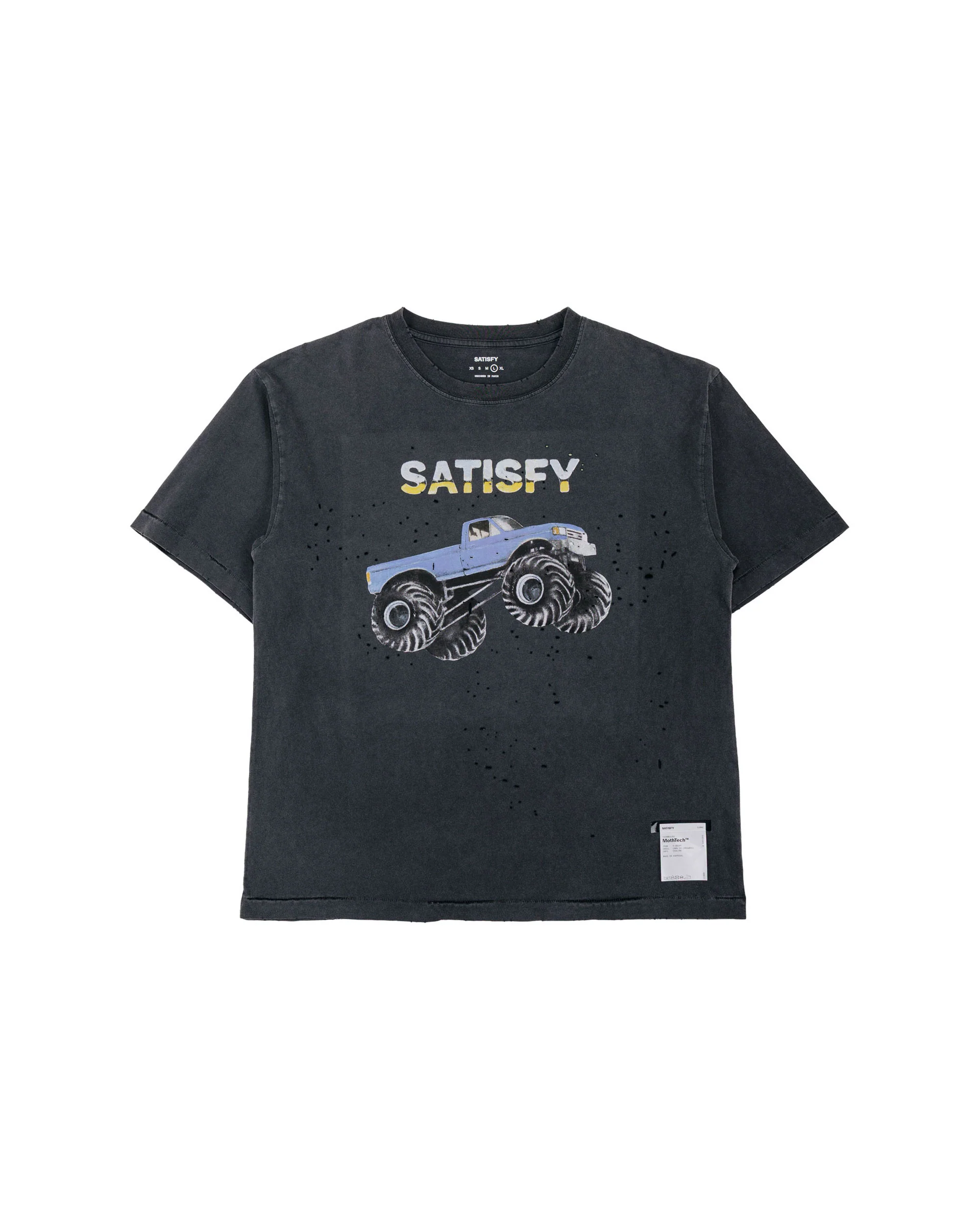 SATISFY MothTech T-Shirt Aged Black EST5