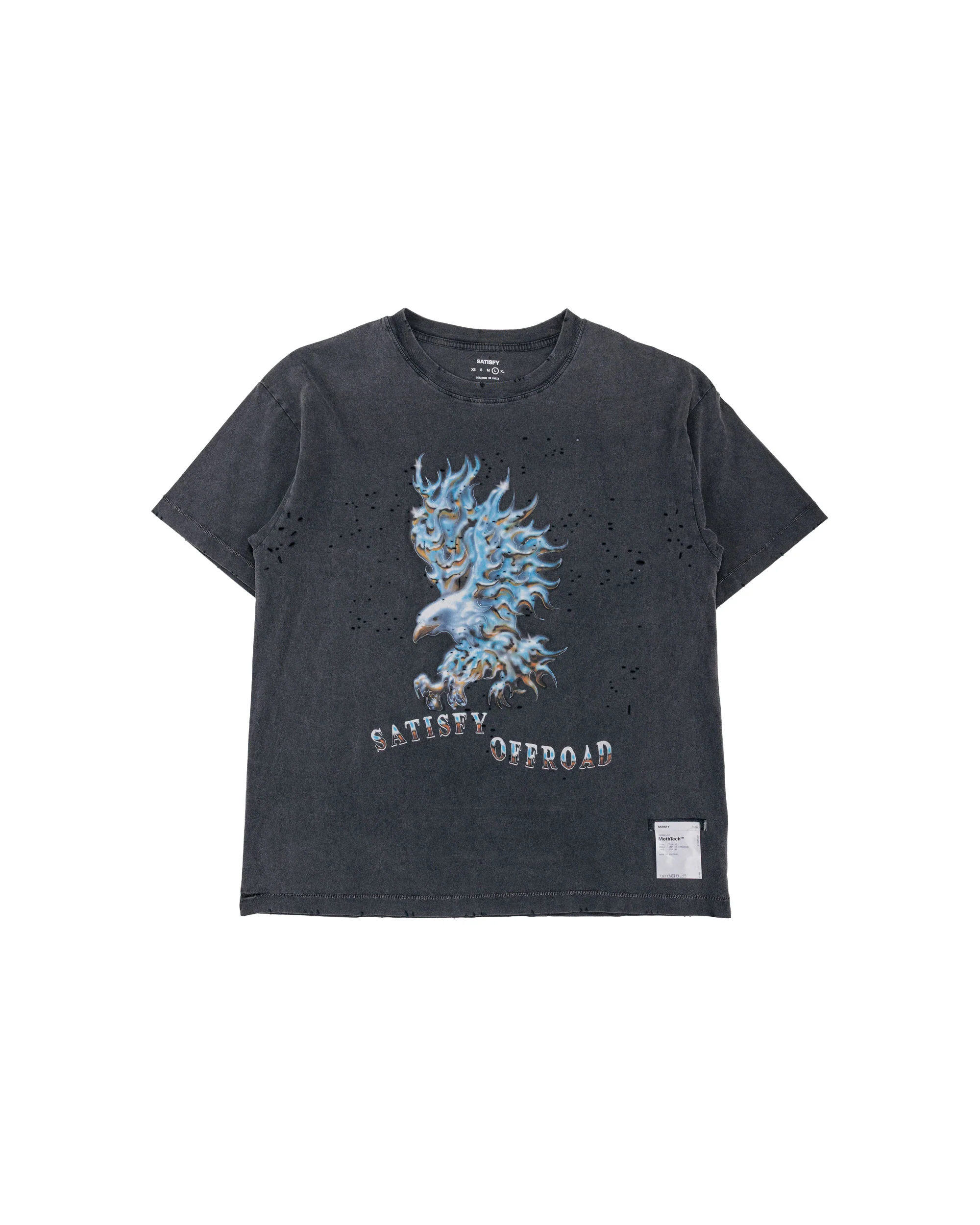 SATISFY MothTech T-Shirt Aged Black LG4