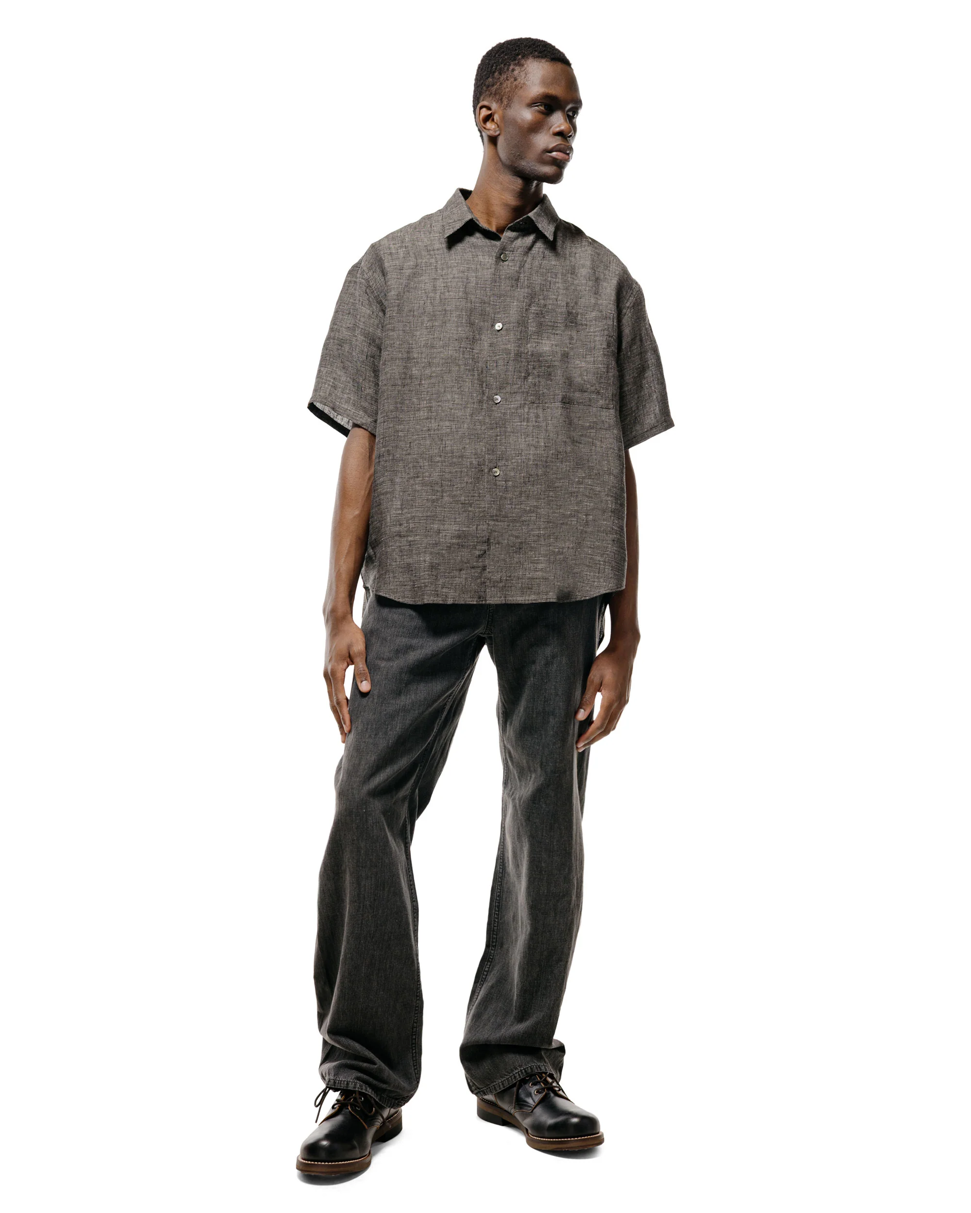 Seya. Eternal Summer Shirt/Linen Mesh Black Mix - Image 5