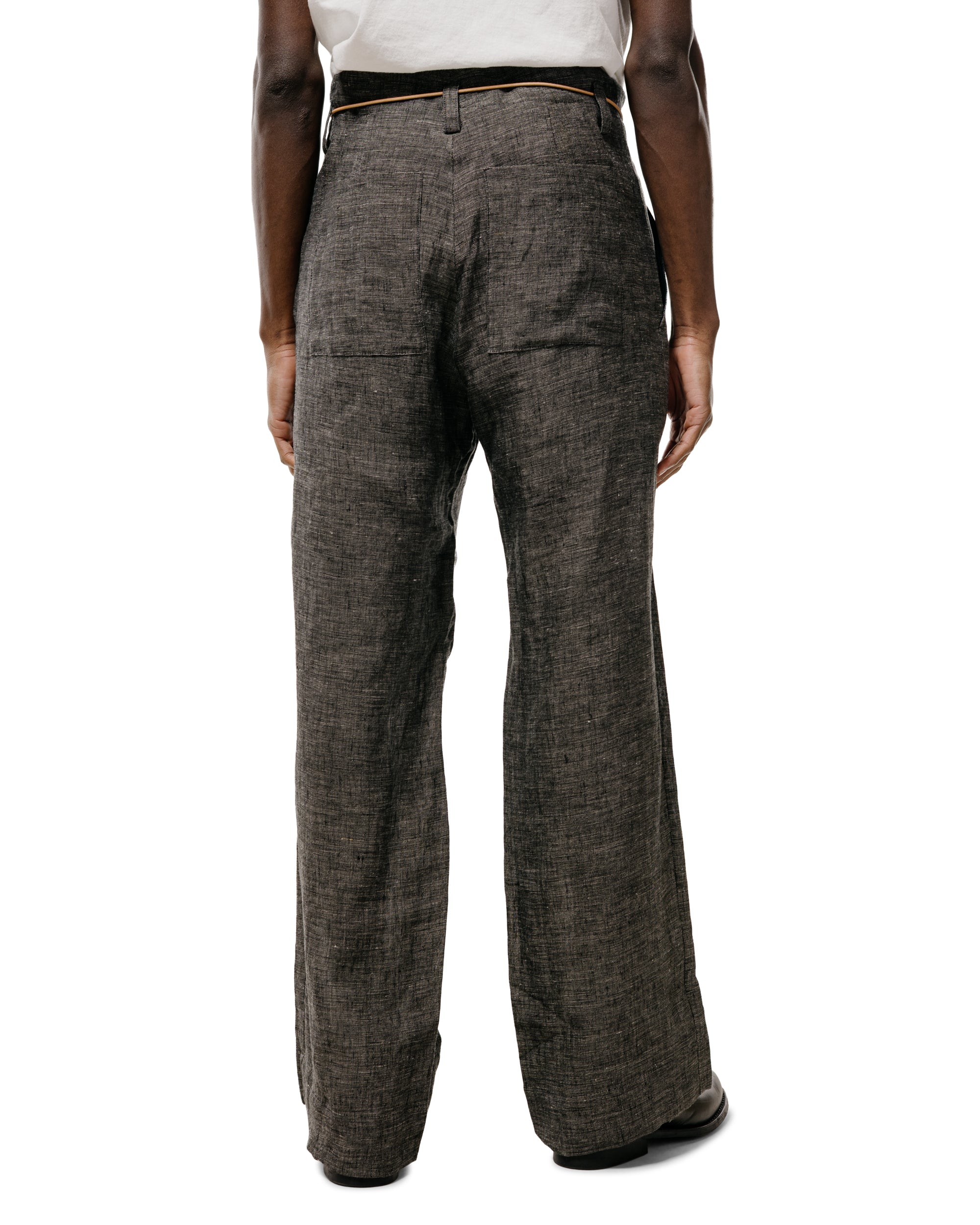 Seya. Nam Ou River Trip Pants/Linen Mesh Black Mix - Image 4