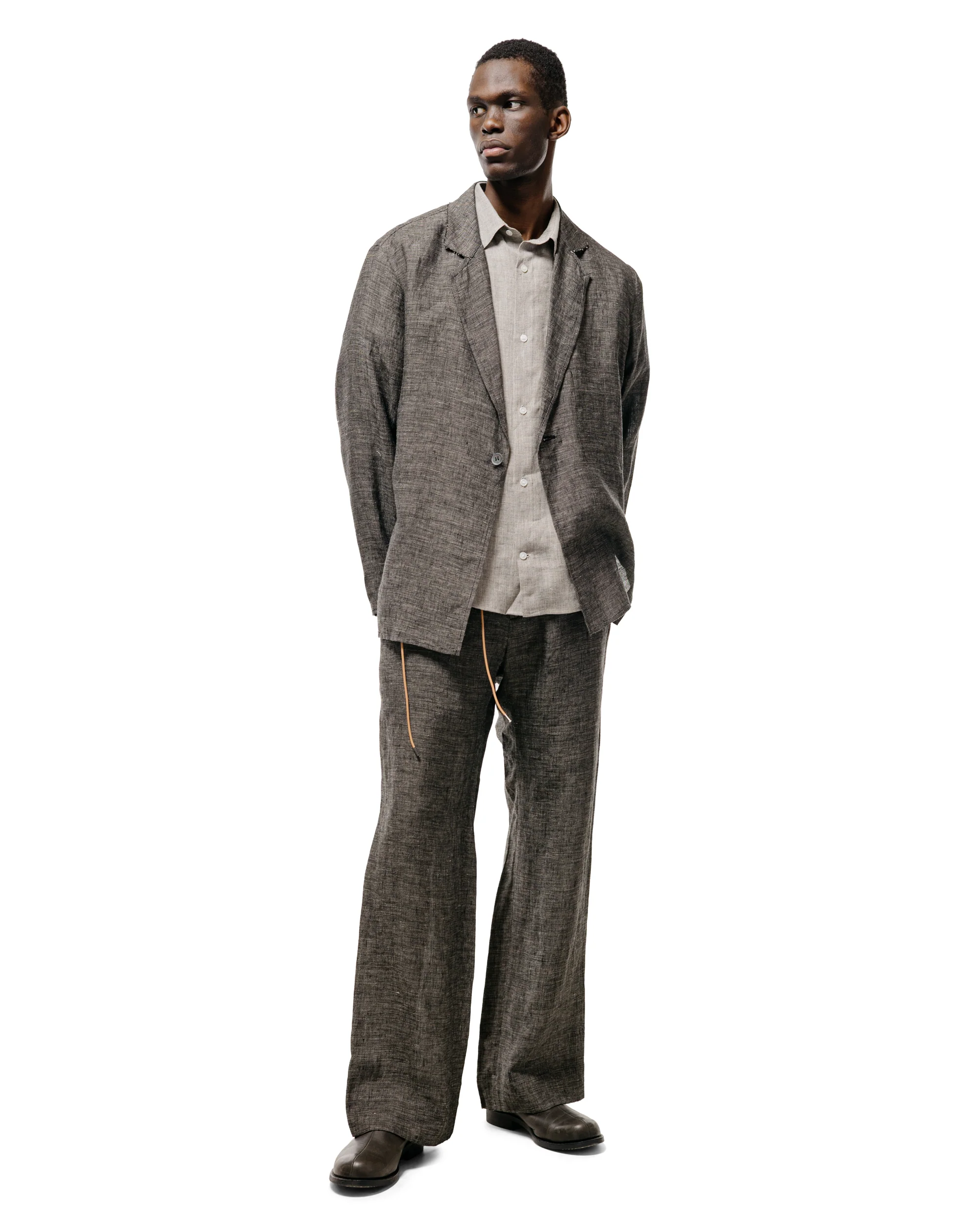 Seya. Nam Ou River Trip Pants/Linen Mesh Black Mix - Image 5