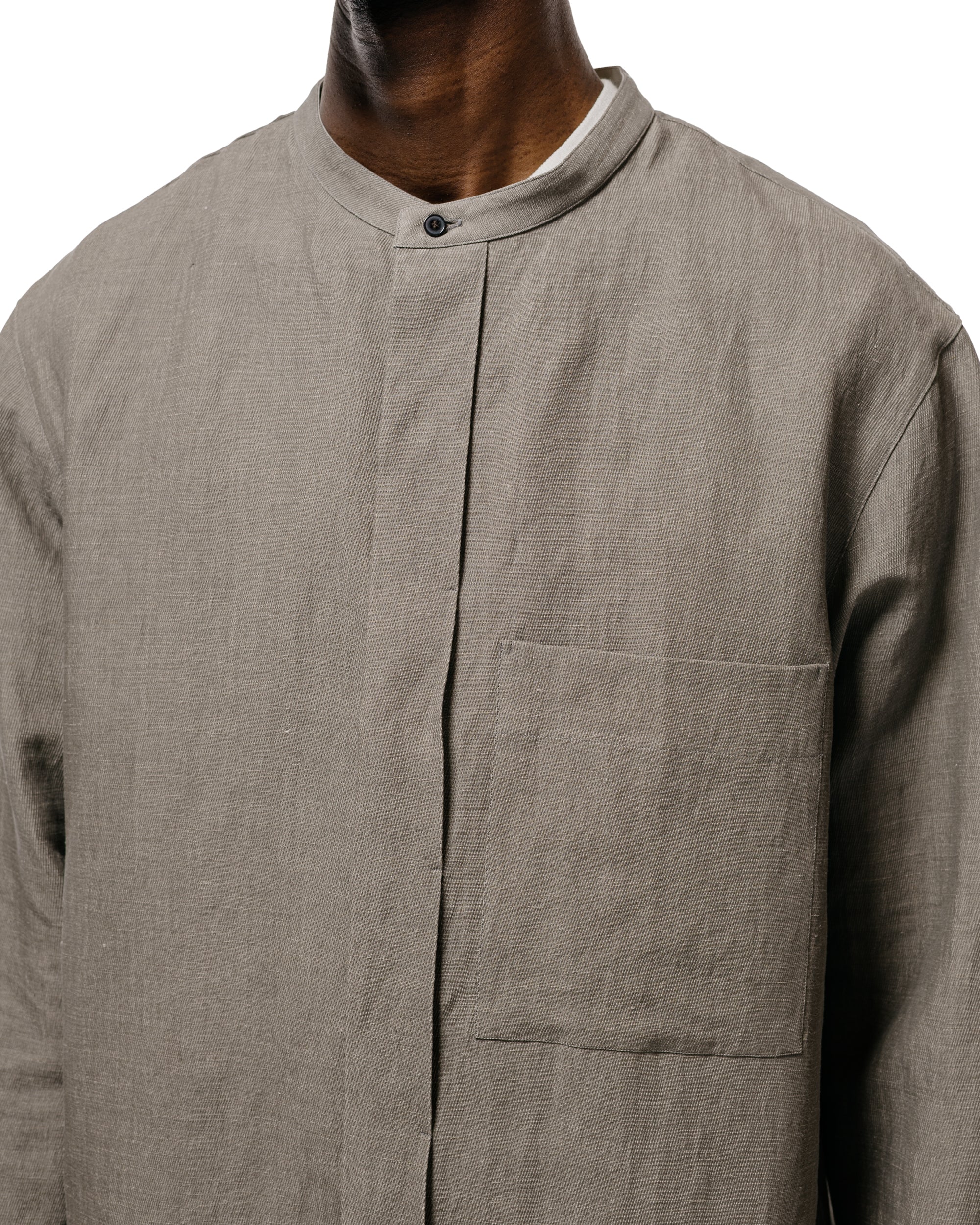 Seya. Riverman Overshirt/Kersey Chambray Linen Clay - Image 3