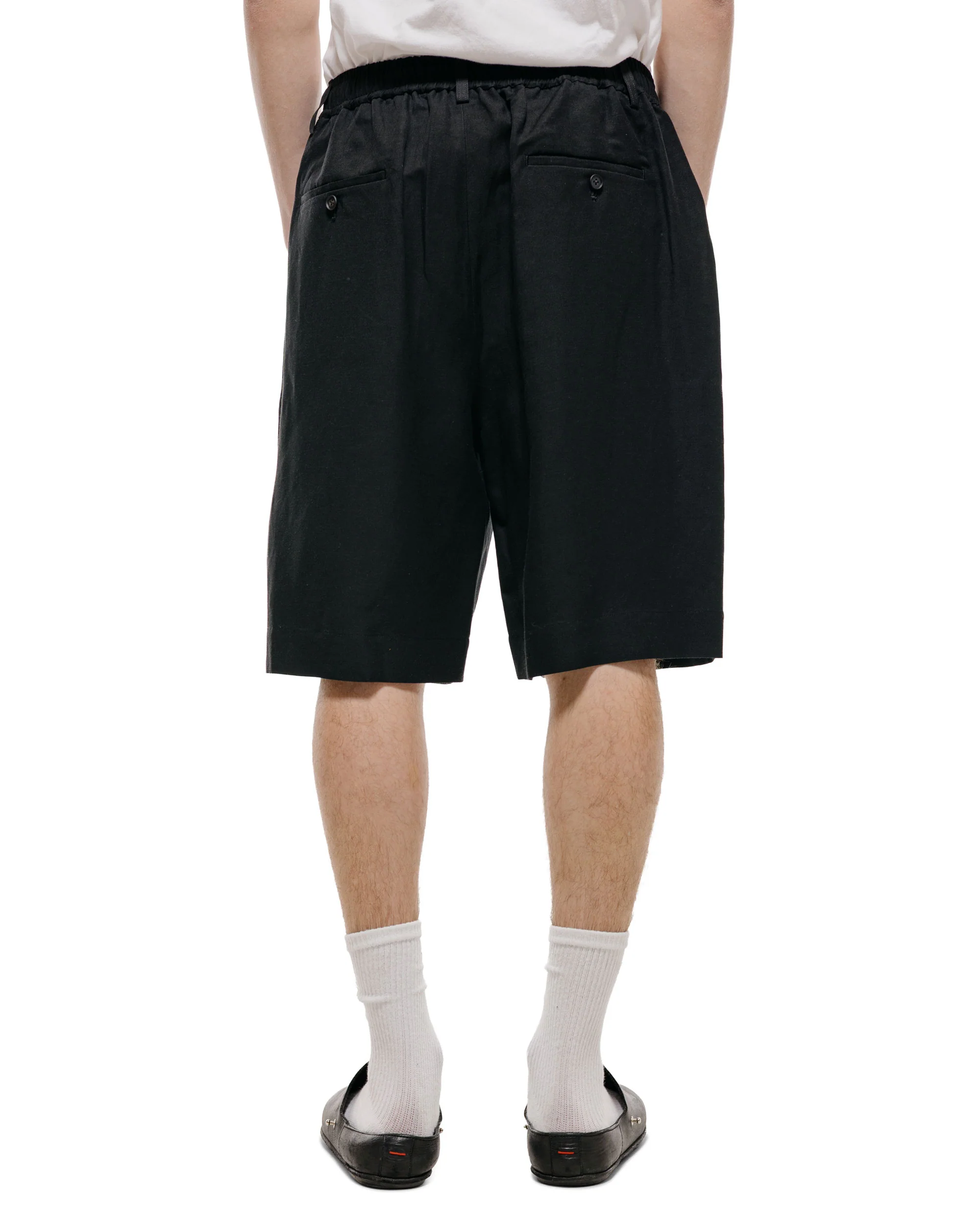 ssstein Vis/Li/Ra Twill Wide Easy Short Trousers Black - Image 3