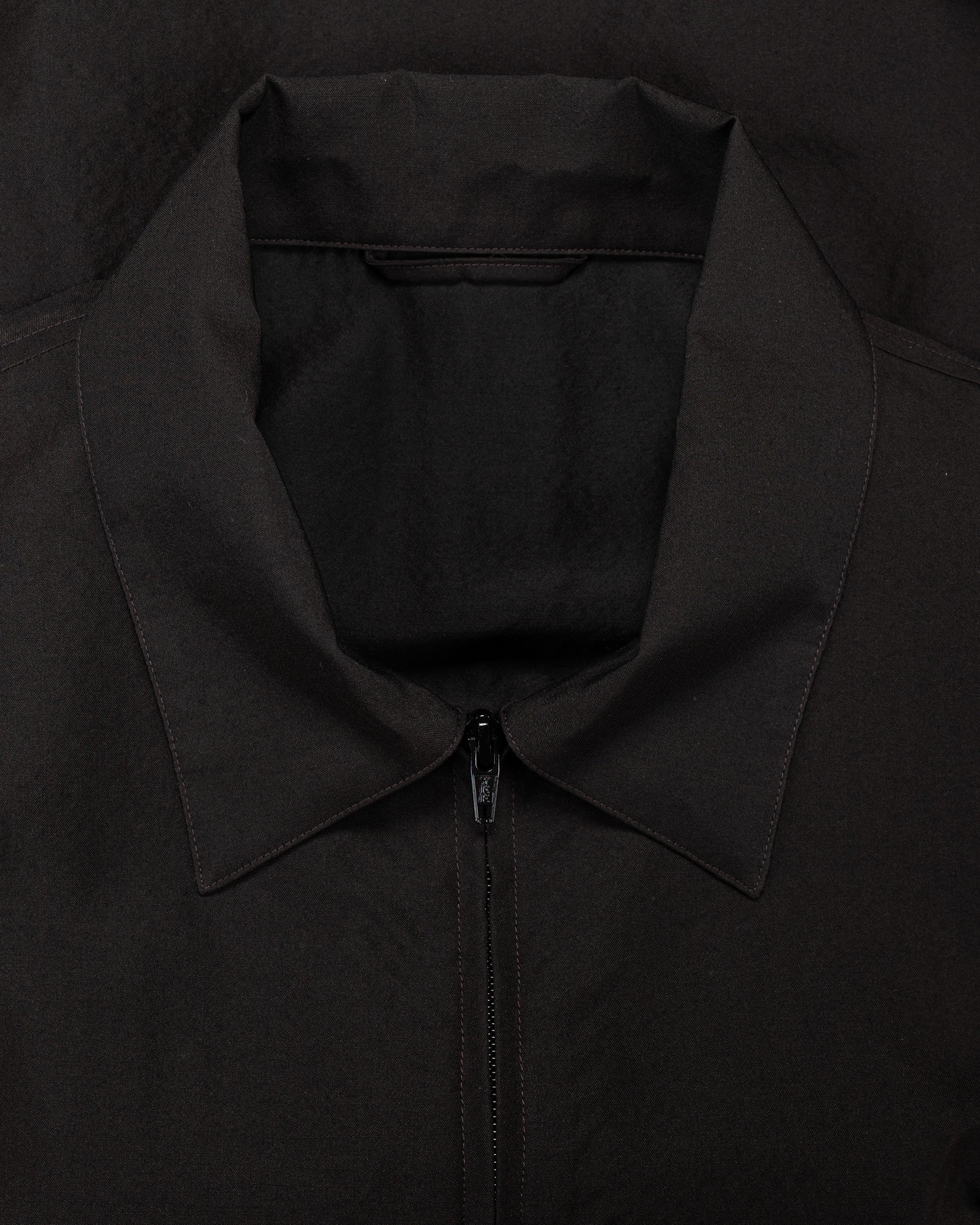 ssstein Wool Silk Collared Zip Jacket Dark Charcoal - Image 5