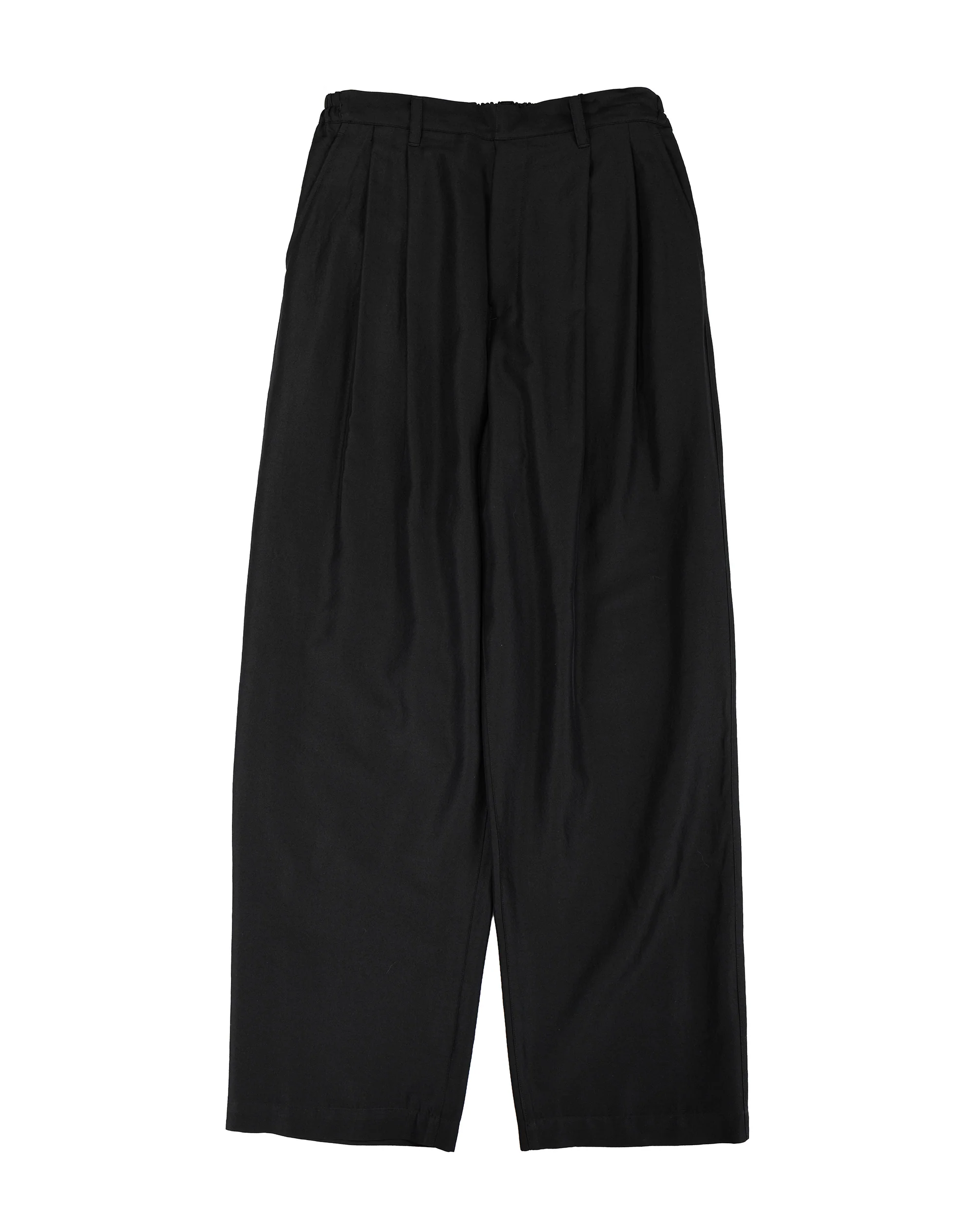 ssstein Wool Silk Wide Easy Trouser Black