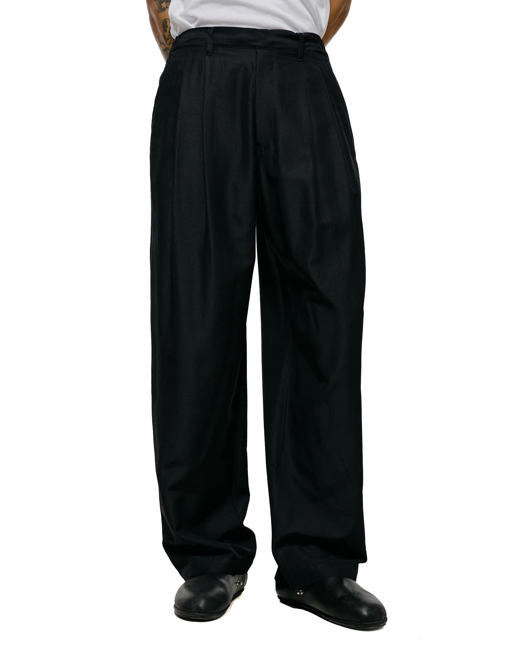ssstein Wool Silk Wide Easy Trouser Black - Image 2