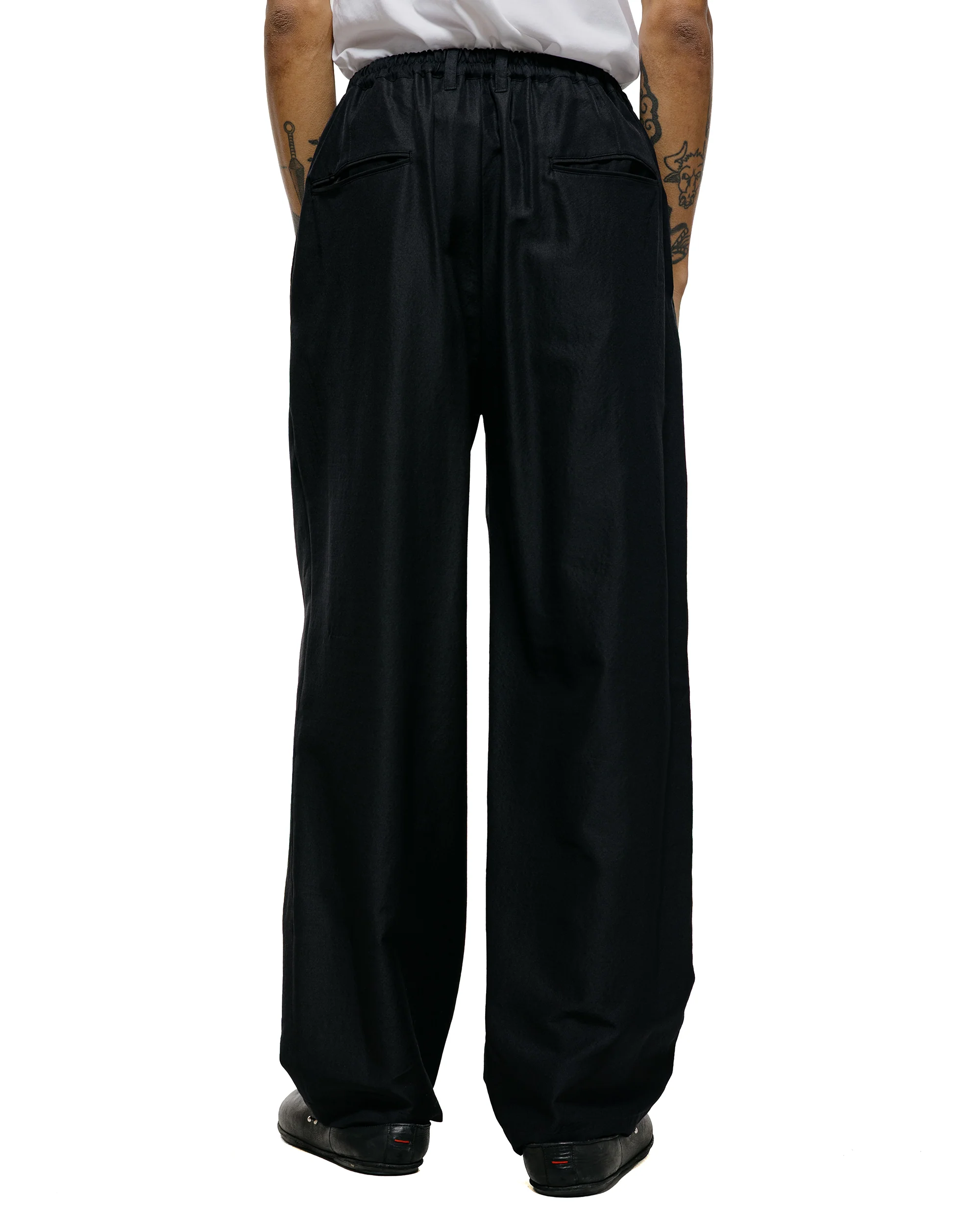 ssstein Wool Silk Wide Easy Trouser Black - Image 3