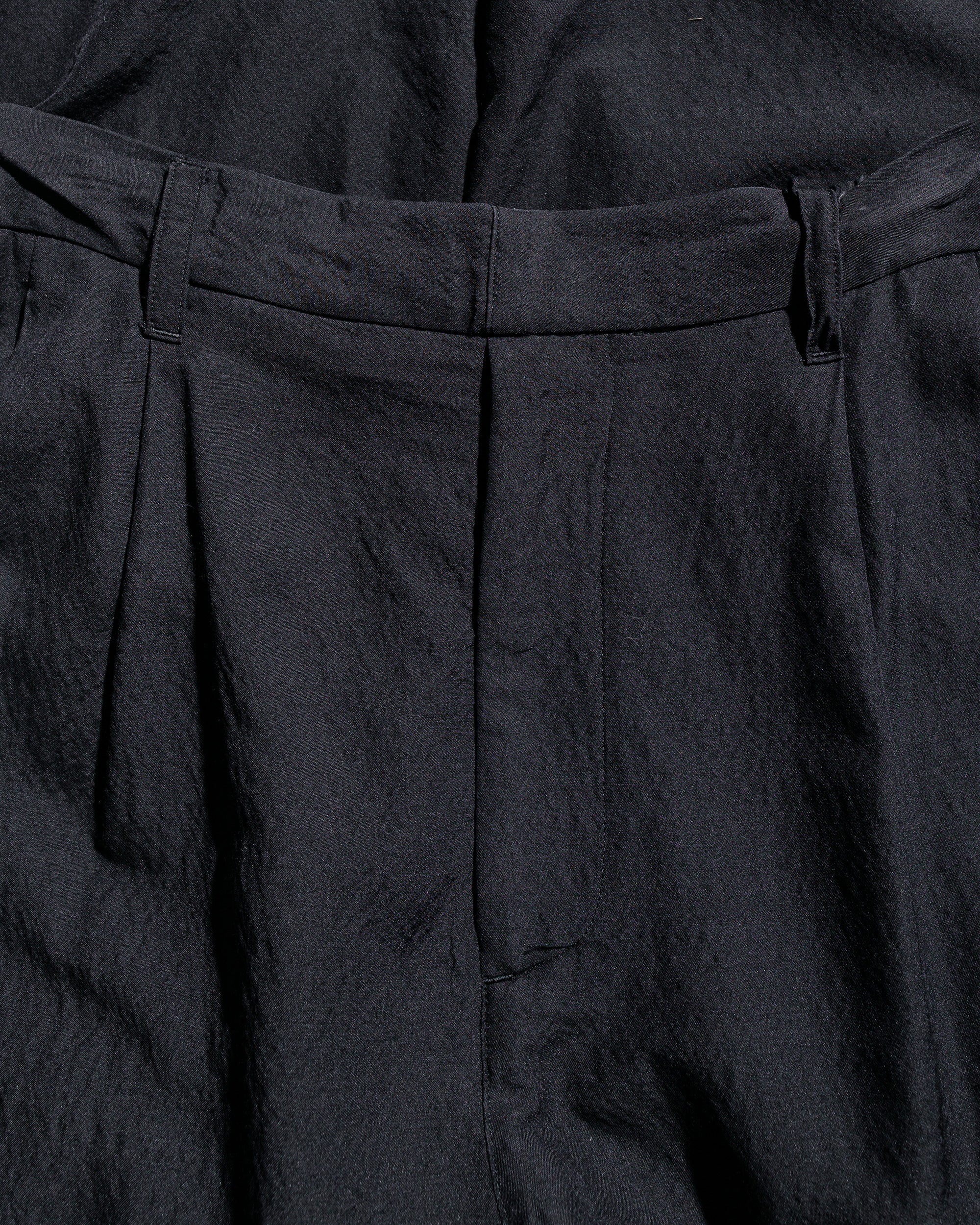 ssstein Wool/Silk Wide Easy Trousers Black - Image 5