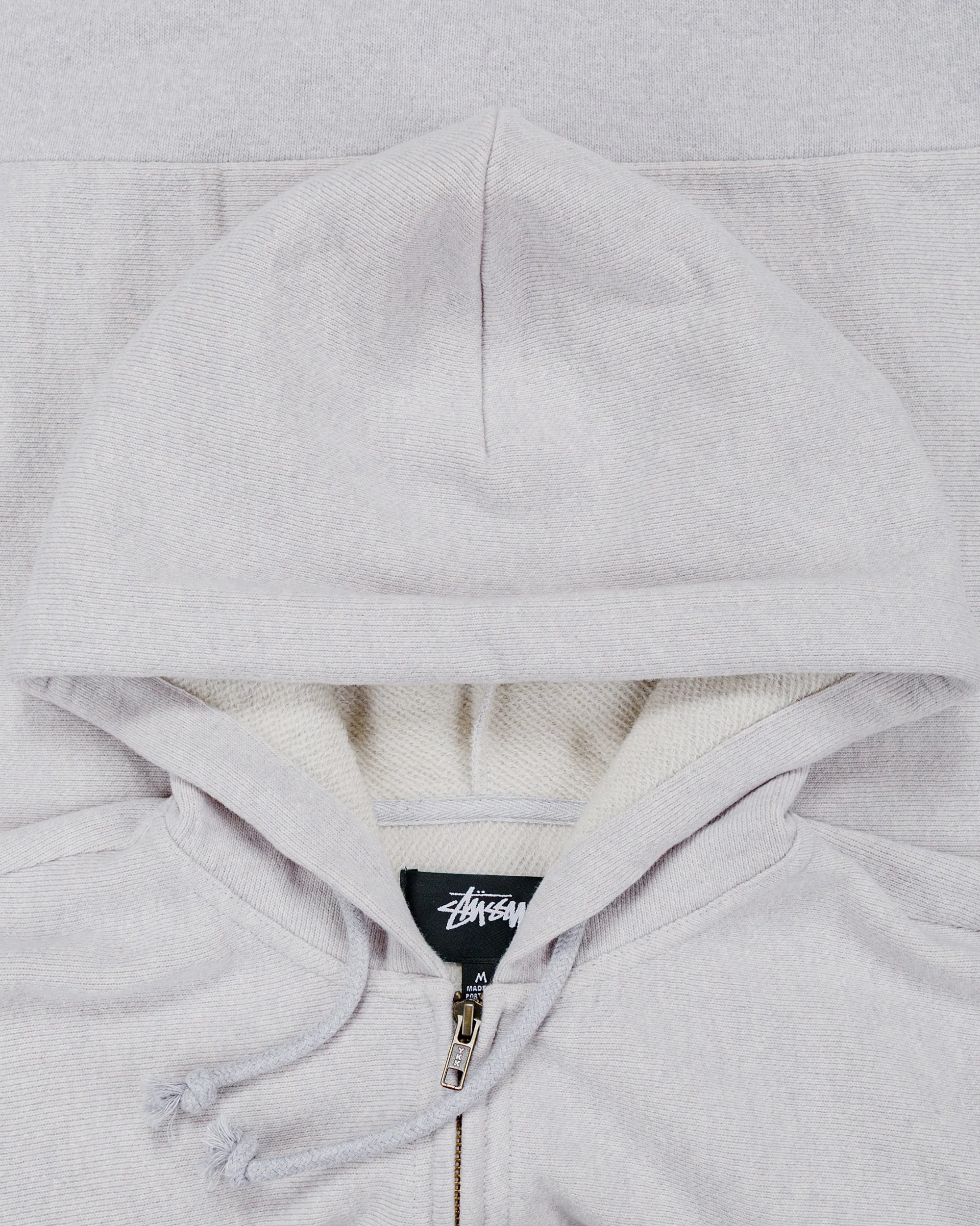 Stüssy Brass Zip Knit Hood Ash Heather - Image 5