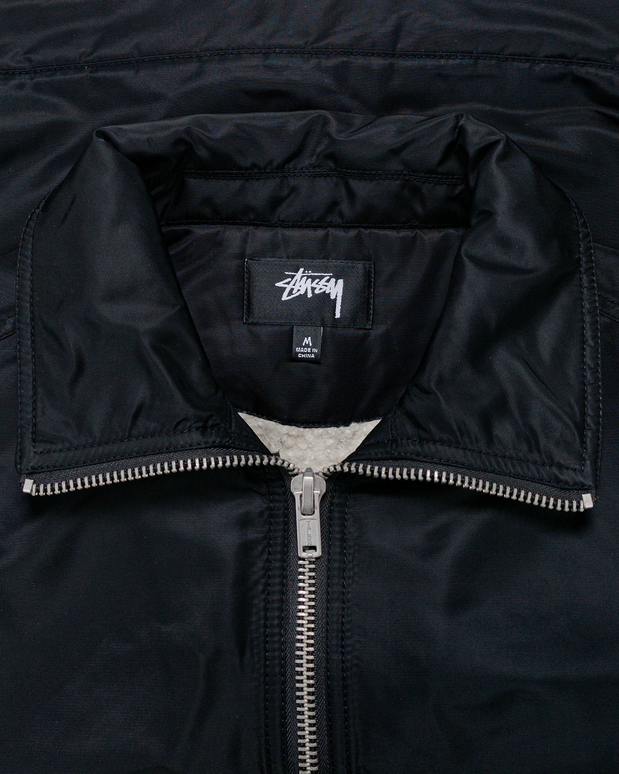 Stüssy Pile Lined Zip Jacket Black - Image 5