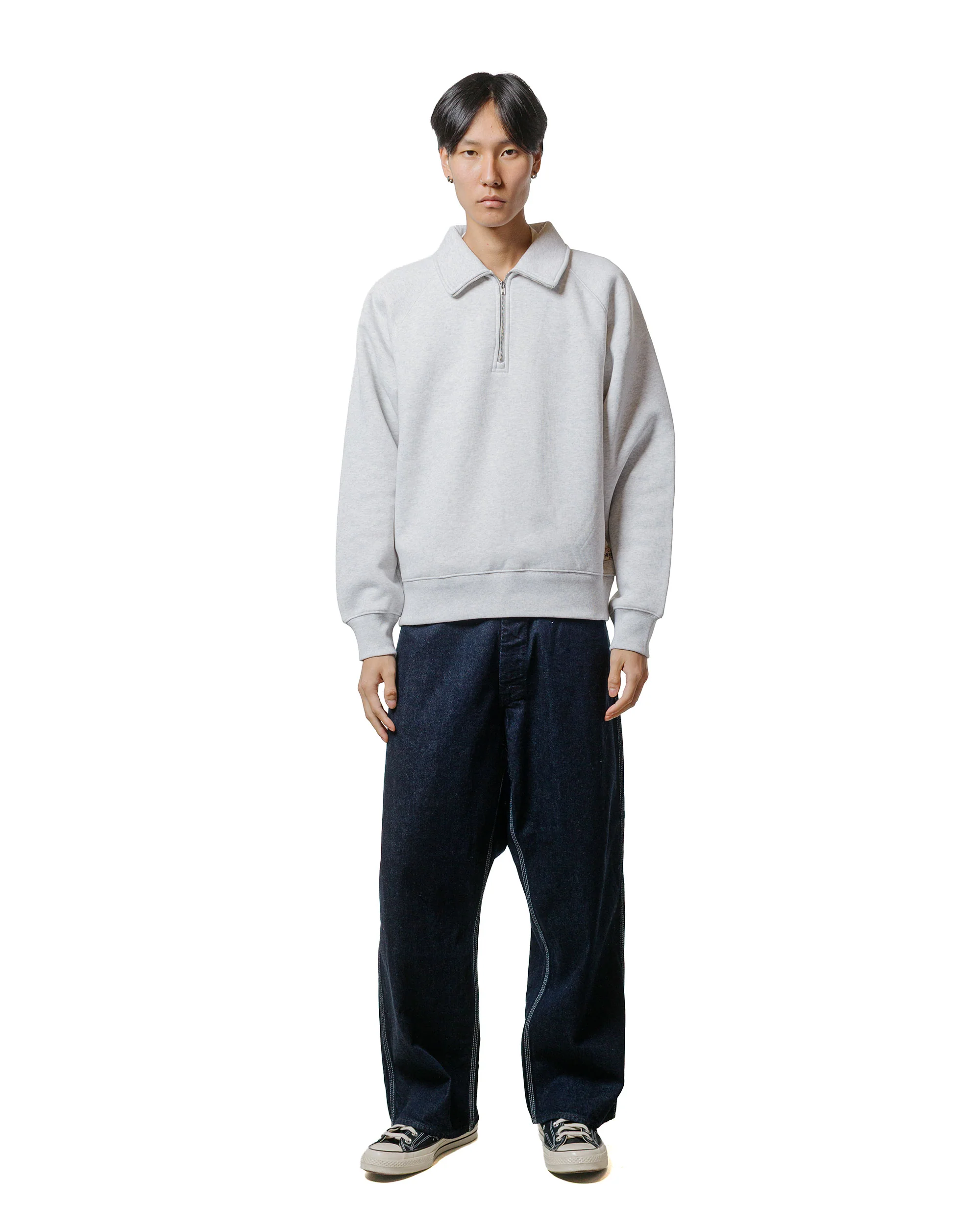 Stüssy Relaxed Half Zip Ash Heather - Image 4