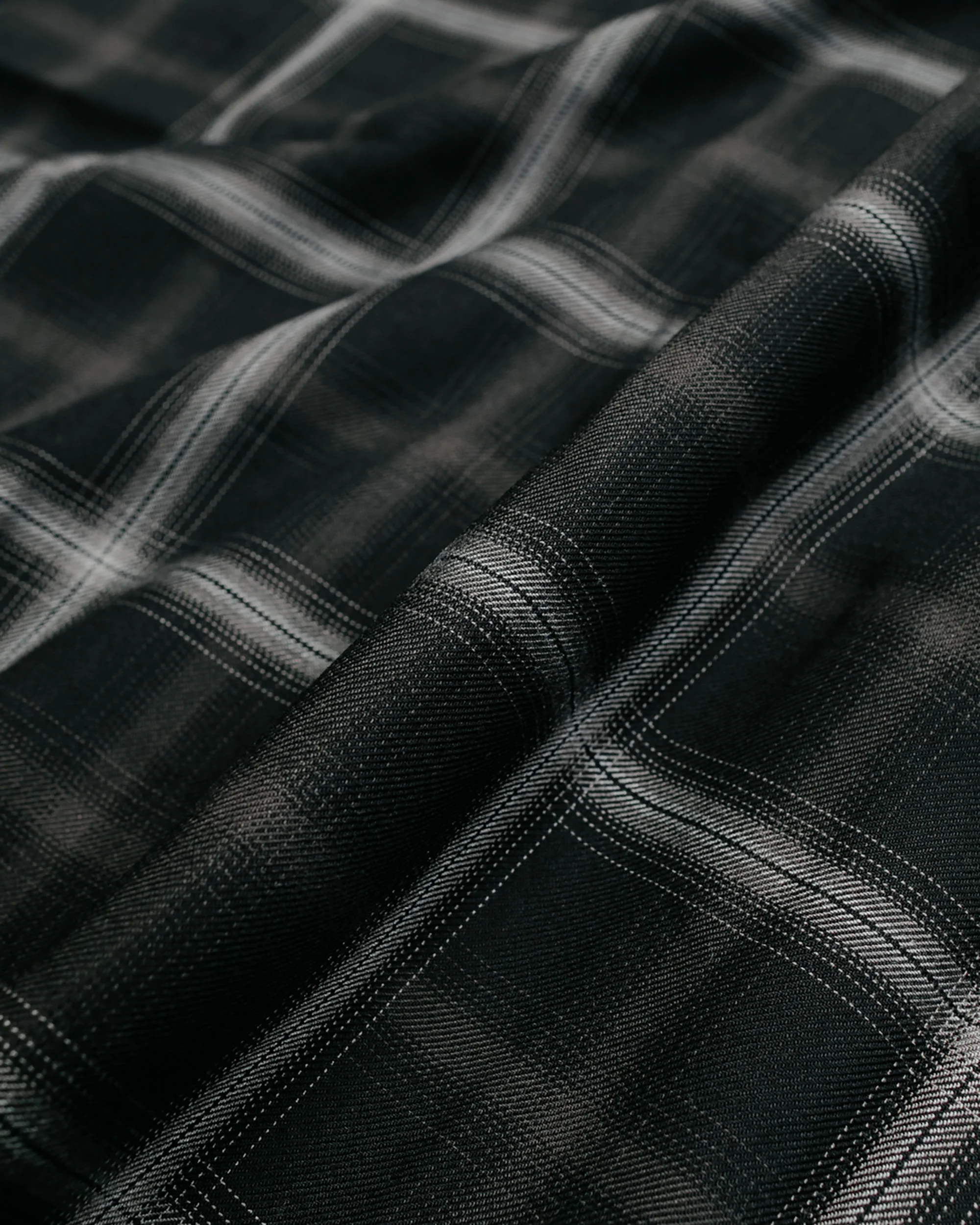 Stüssy Shadow Plaid Rayon Shirt Black - Image 2