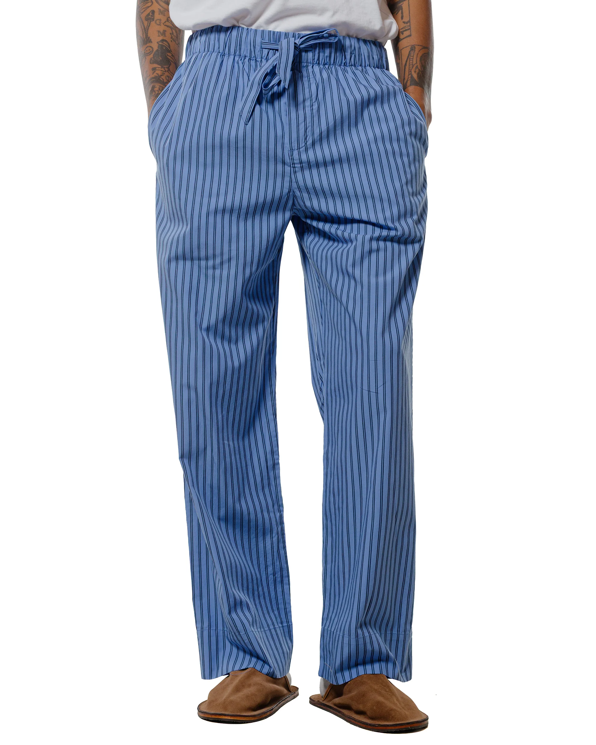 Tekla Poplin Pyjama Pants Boro Stripes - Image 2