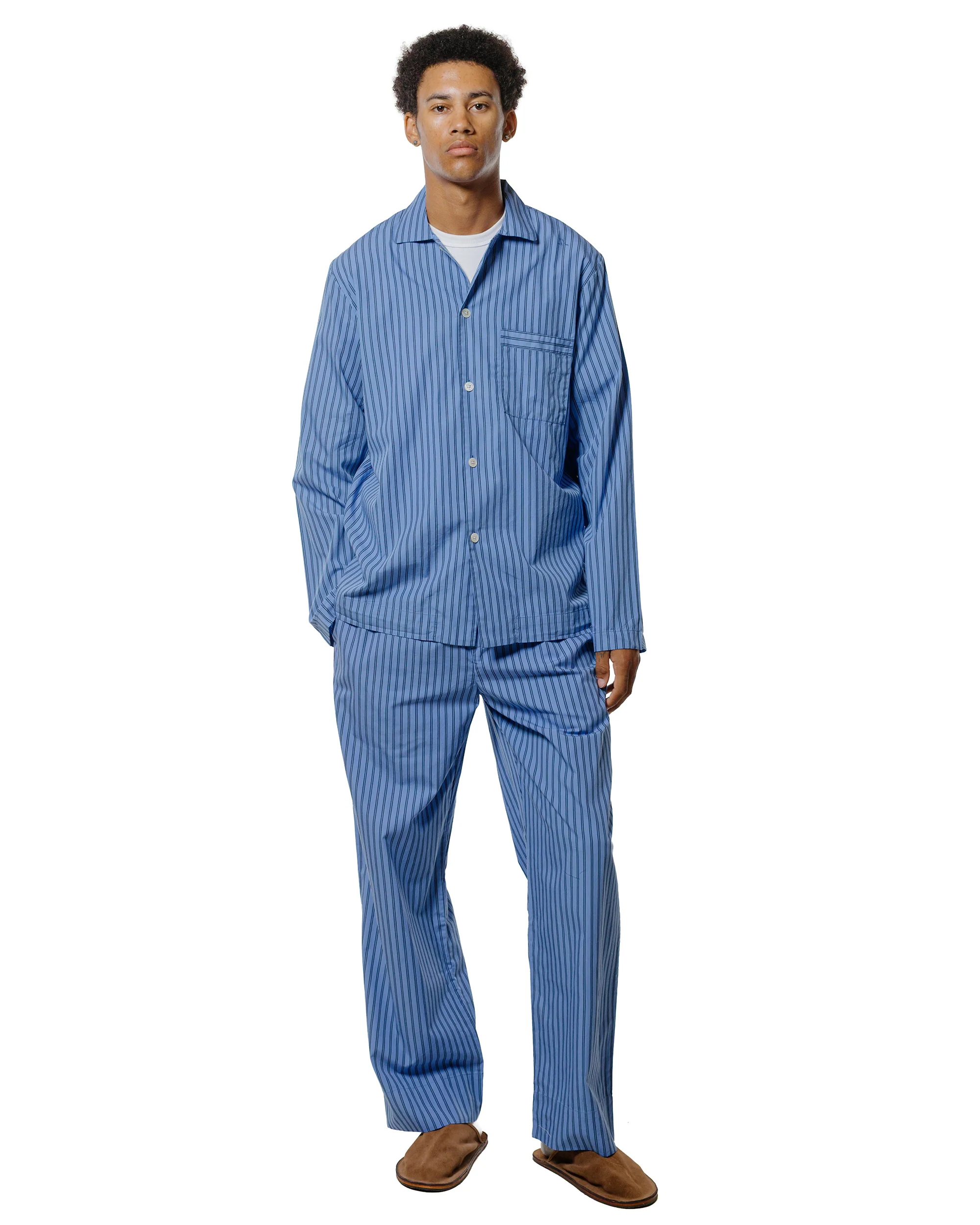 Tekla Poplin Pyjama Pants Boro Stripes - Image 4