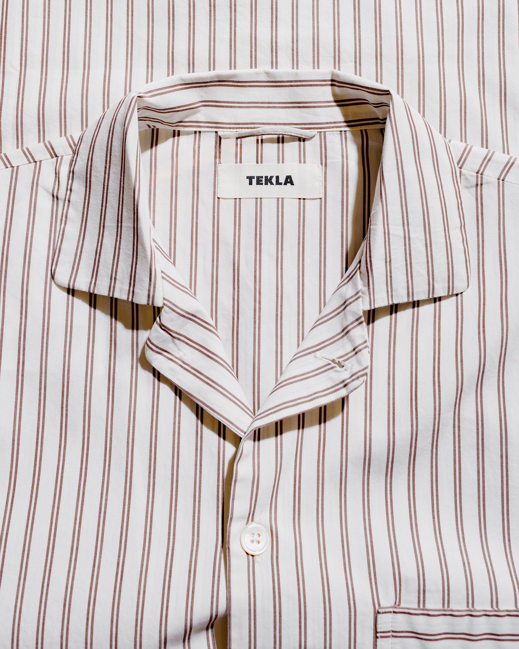 Tekla Poplin Pyjama Shirt Hopper Stripes - Image 5