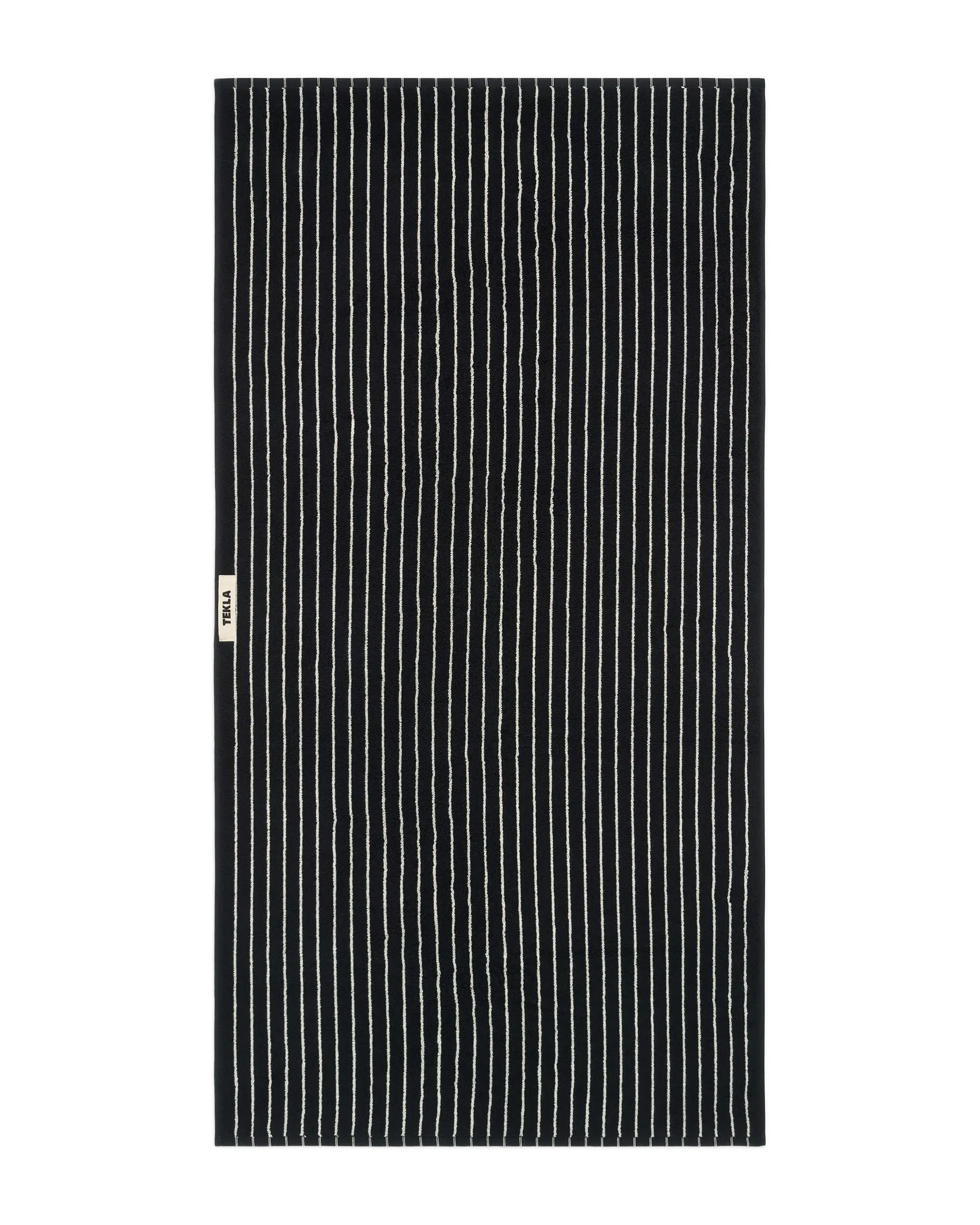 Tekla Terry Bath Towel Black Stripes - Image 2