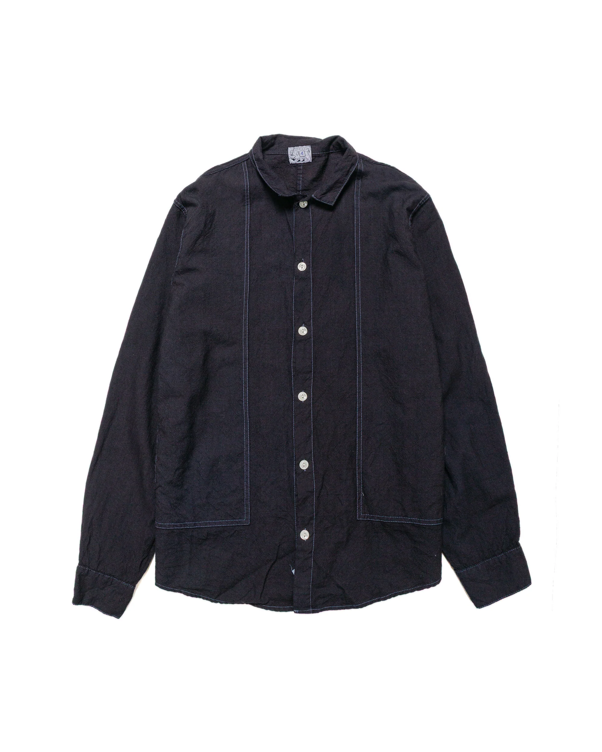 Tender Type 439 Stole Pocket Butterfly Shirt Wool Calico Black Hole