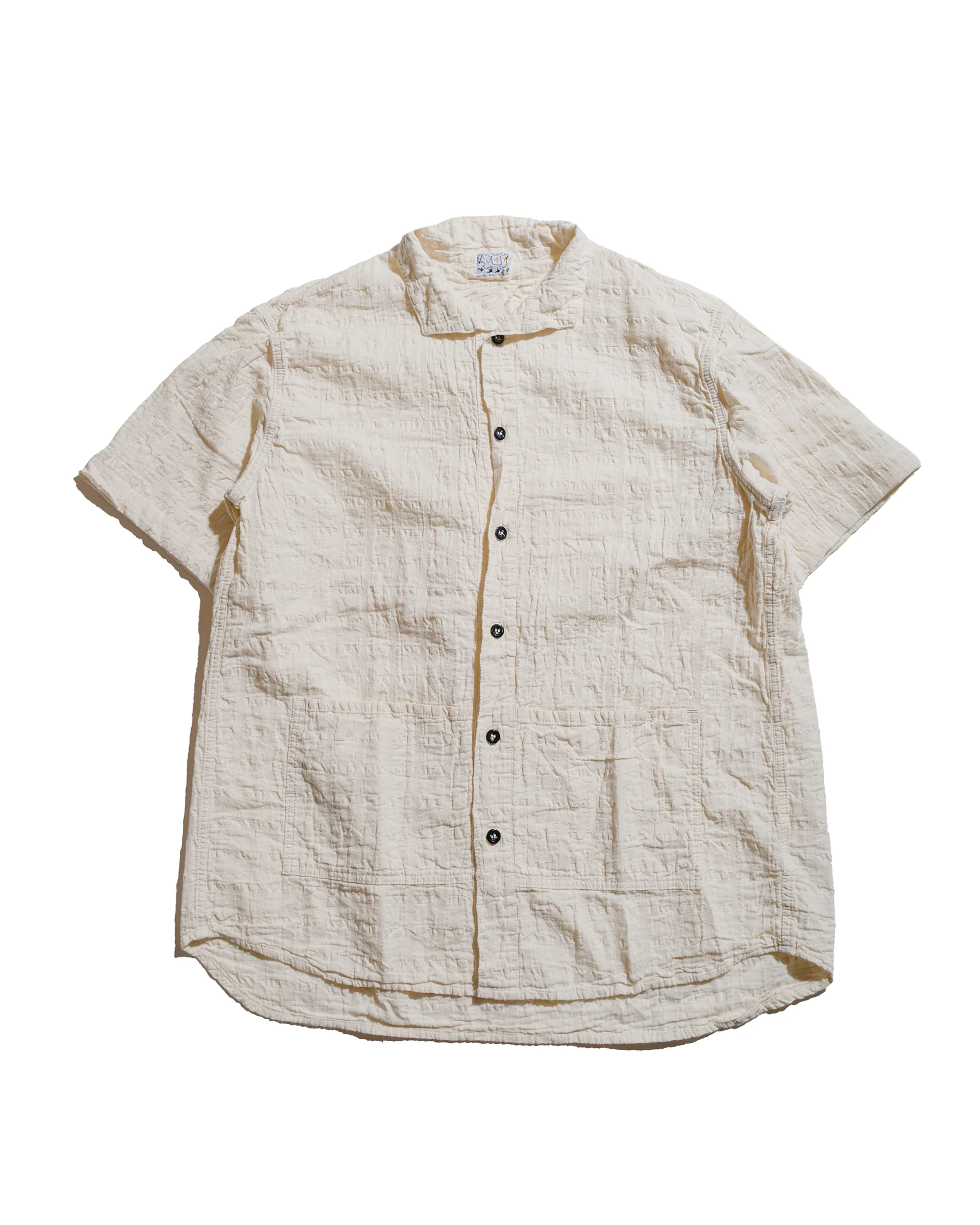 Tender Type 469 Short Sleeve Flipped Collar Shirt Airbag Cambric Rinsed
