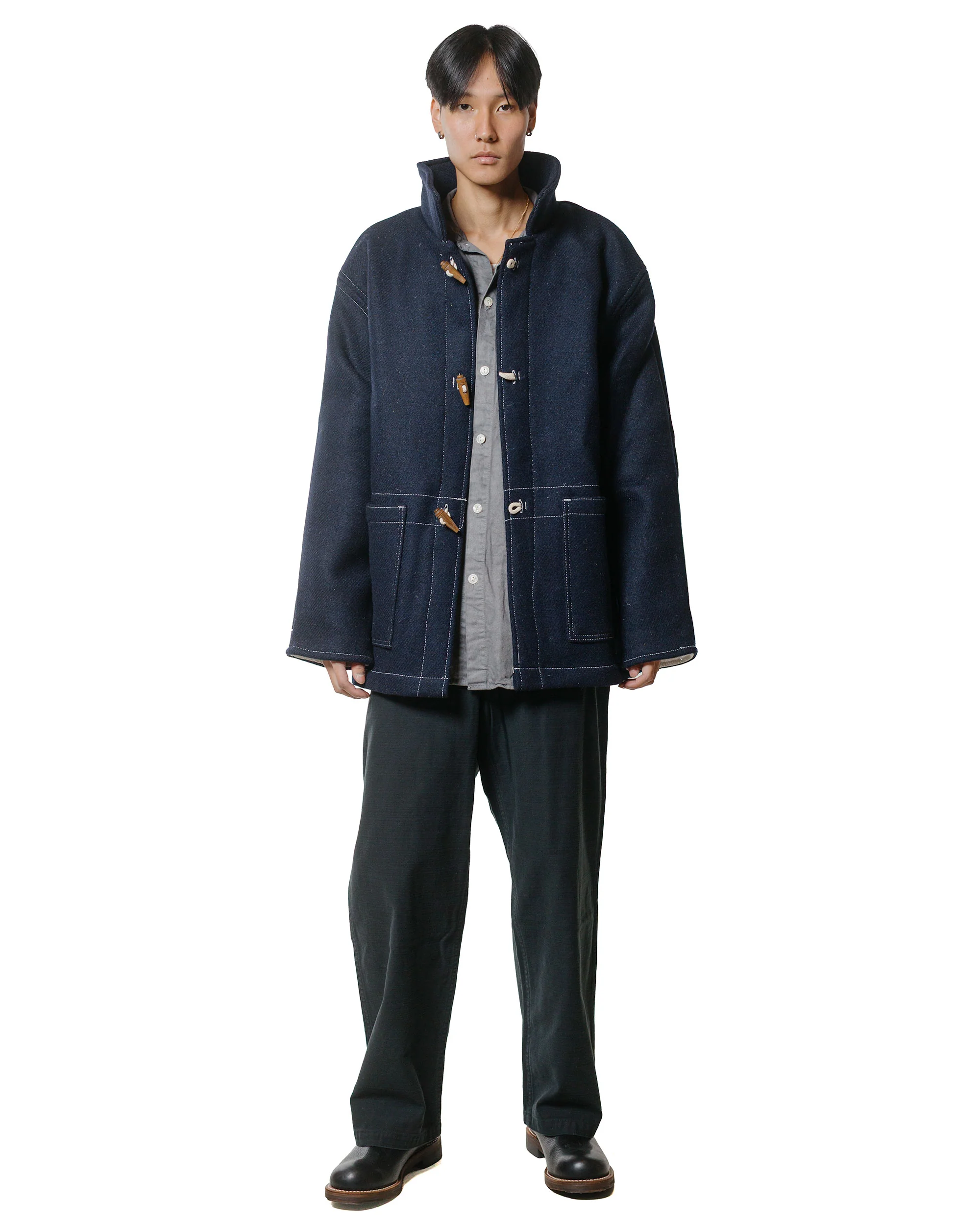 Tender Type 948 Ambler Coat Double Face Jacob Melton Navy - Image 4